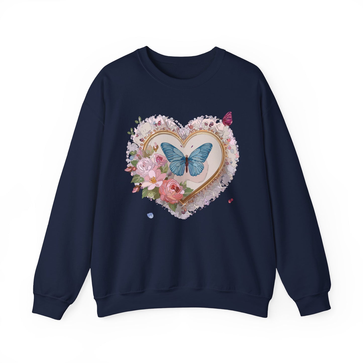 Floral Heart Sweatshirt, Floral Love Sweatshirt, Valentine's Day Sweatshirt, Heart Floral Sweatshirt