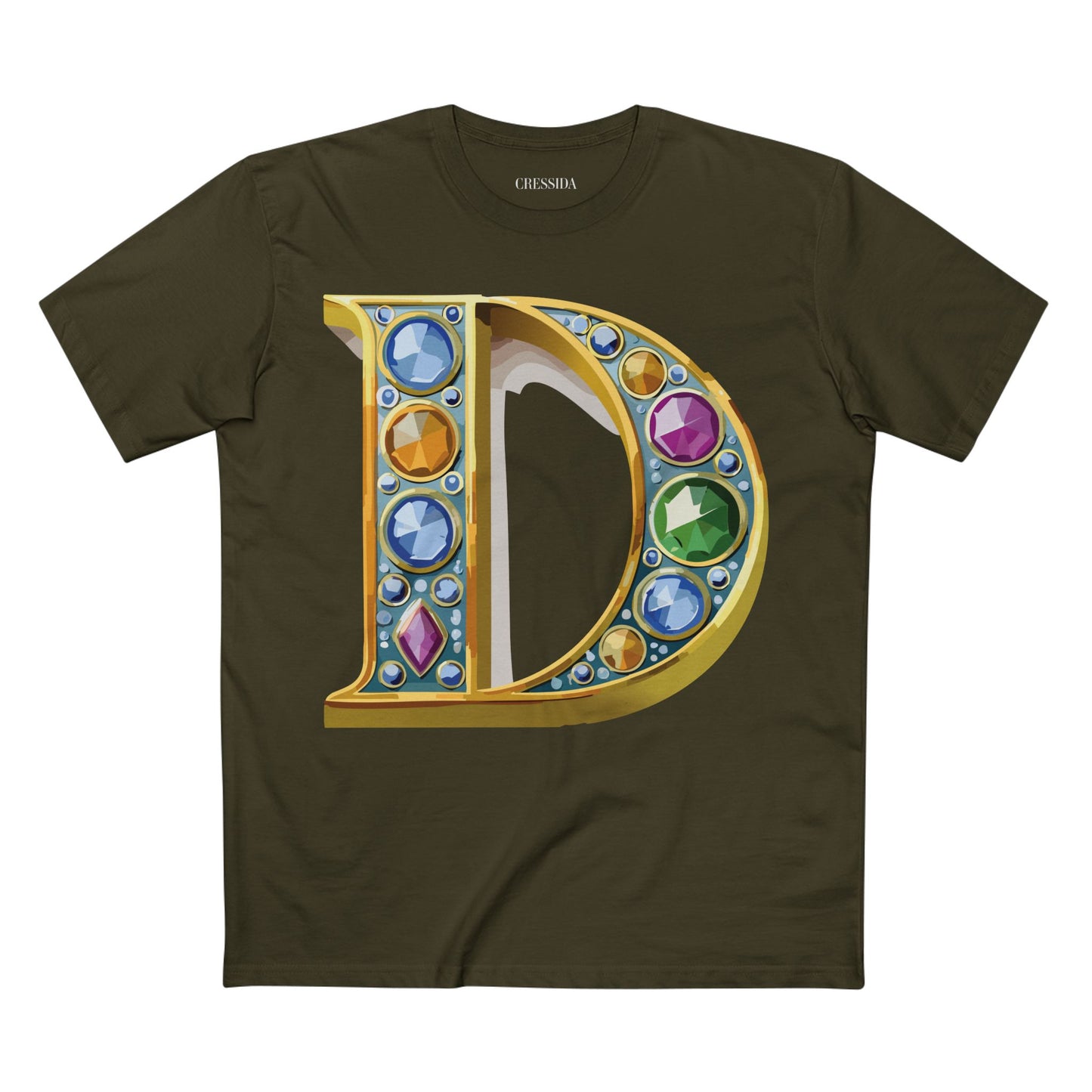 Letter Shirt, Shirt with Letters, Tee Shirt with Gold Letters