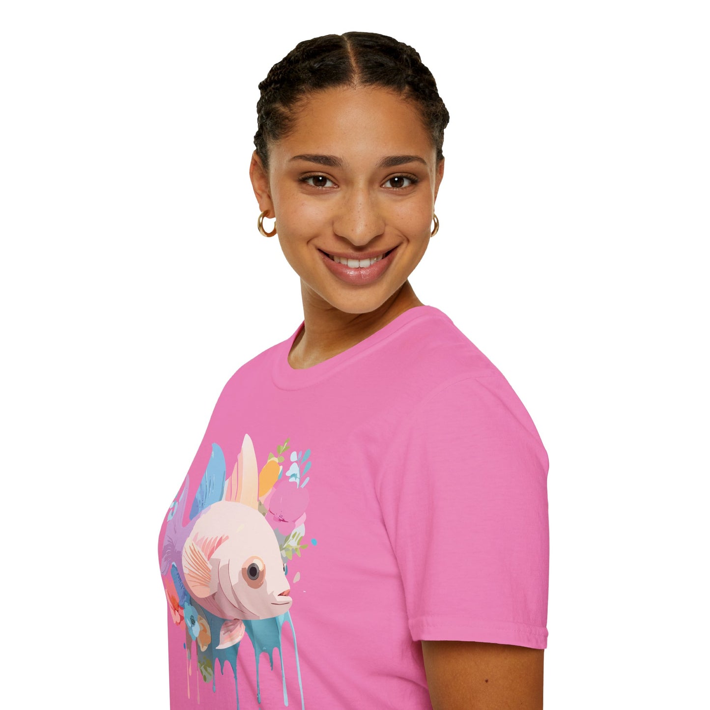 Fish Art Design Shirt, T Shirt with Fish, Graphic Shirt, Tee Shirt with Graphic Design, Shirt with Fish Graphic Art