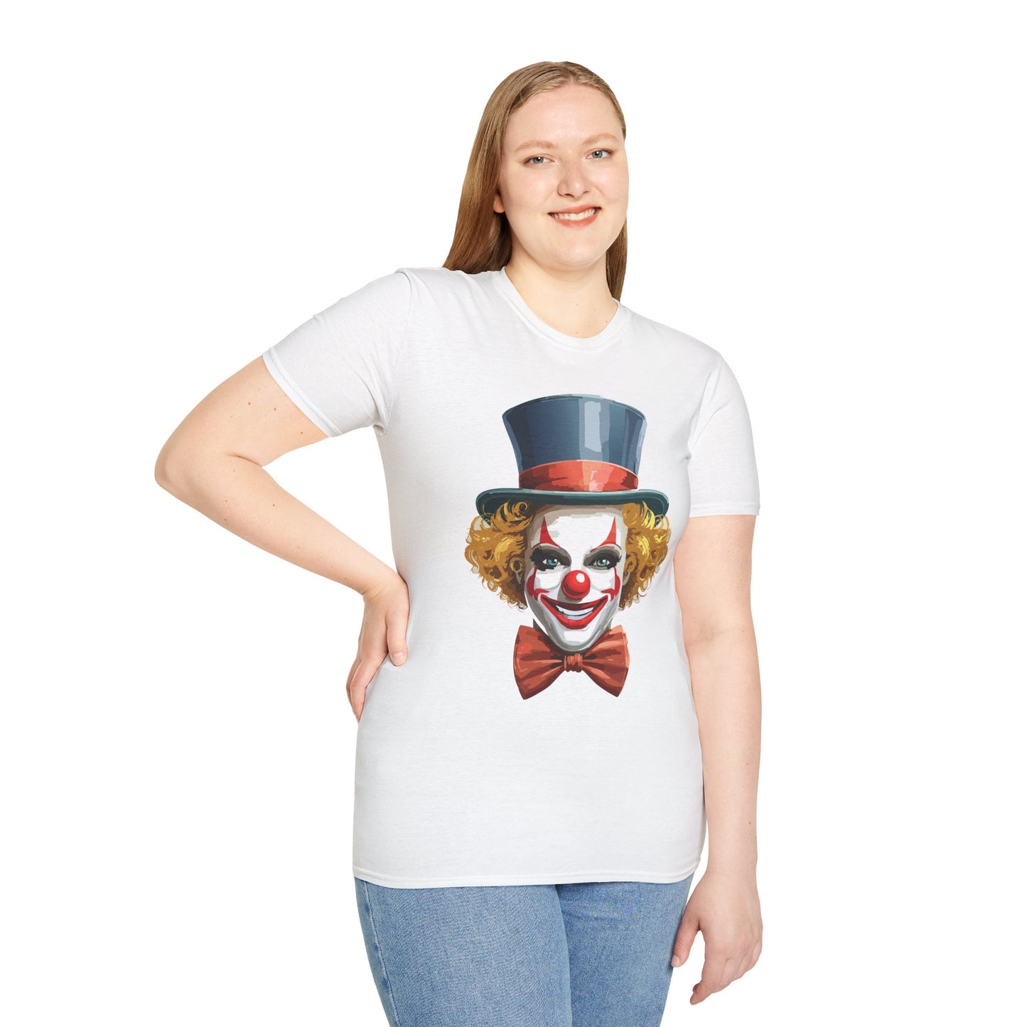 Clown Shirt, T Shirt with Clown, Funny Man Shirt, Tee Shirt with Funny Man, Circus Shirt, Shirt with Circus, Scary Man Shirt, Shirt with Scary Man
