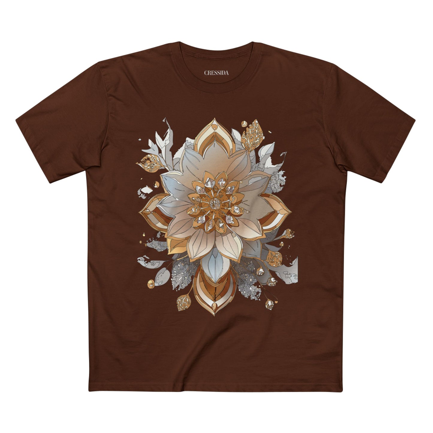 Floral Shirt, Shirt with Flower, Tee Shirt with Antique Flower