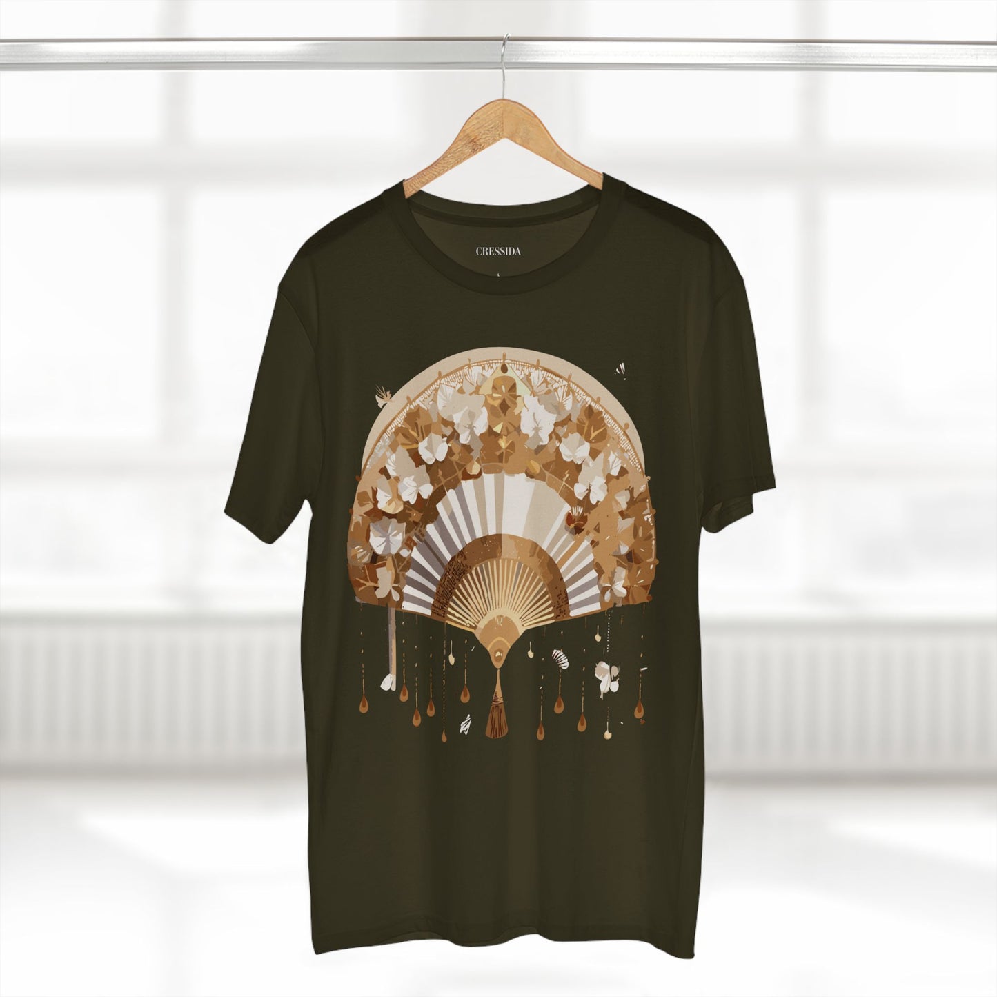 Fan shirt, Shirt with Fan, Tee Shirt with Antique Fan