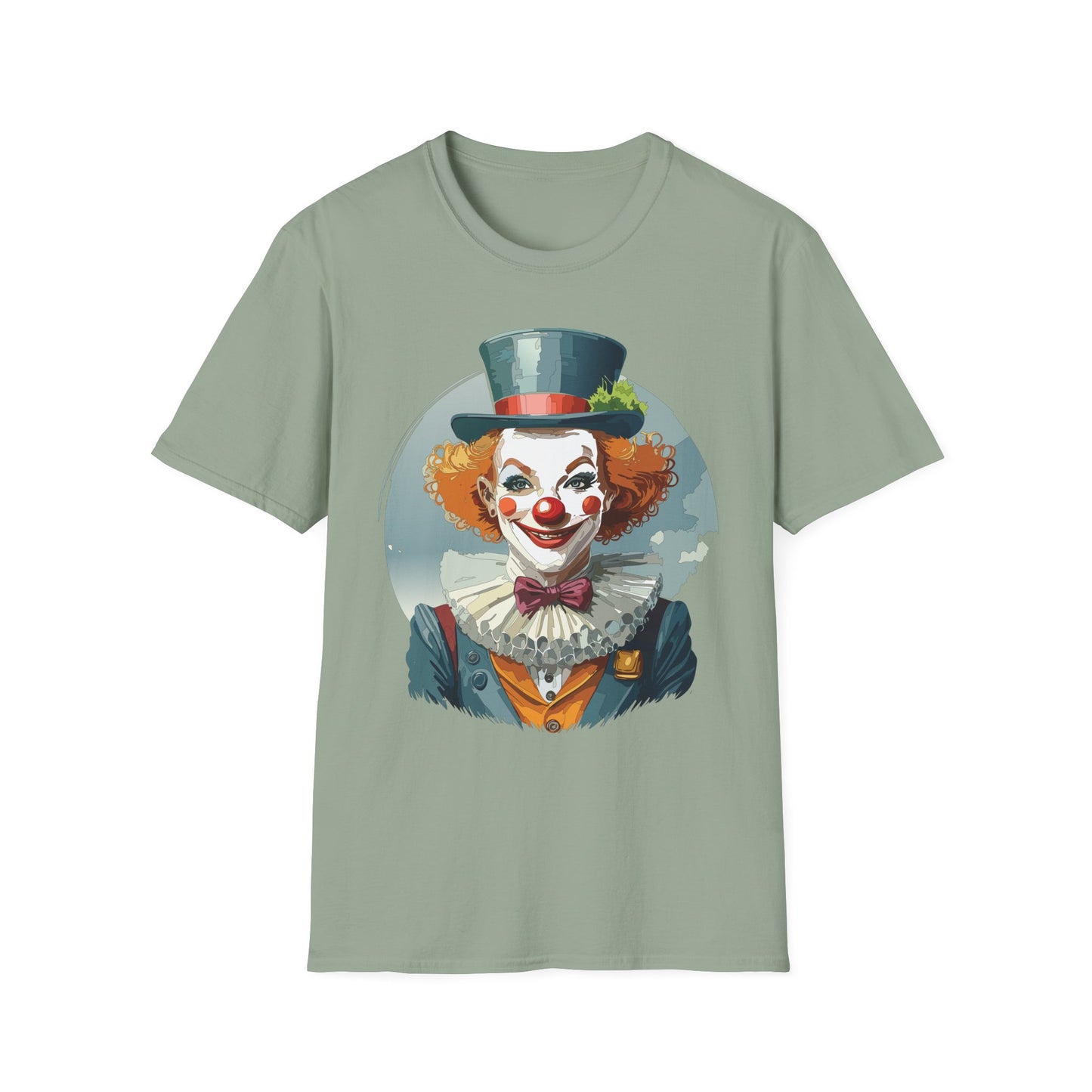 Clown Shirt, T Shirt with Clown, Funny Man Shirt, Tee Shirt with Funny Man, Circus Shirt, Shirt with Circus, Scary Man Shirt, Shirt with Scary Man