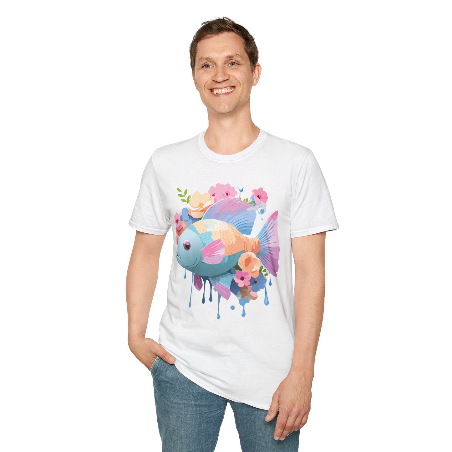Fish Art Design Shirt, T Shirt with Fish, Graphic Shirt, Tee Shirt with Graphic Design, Shirt with Fish Graphic Art