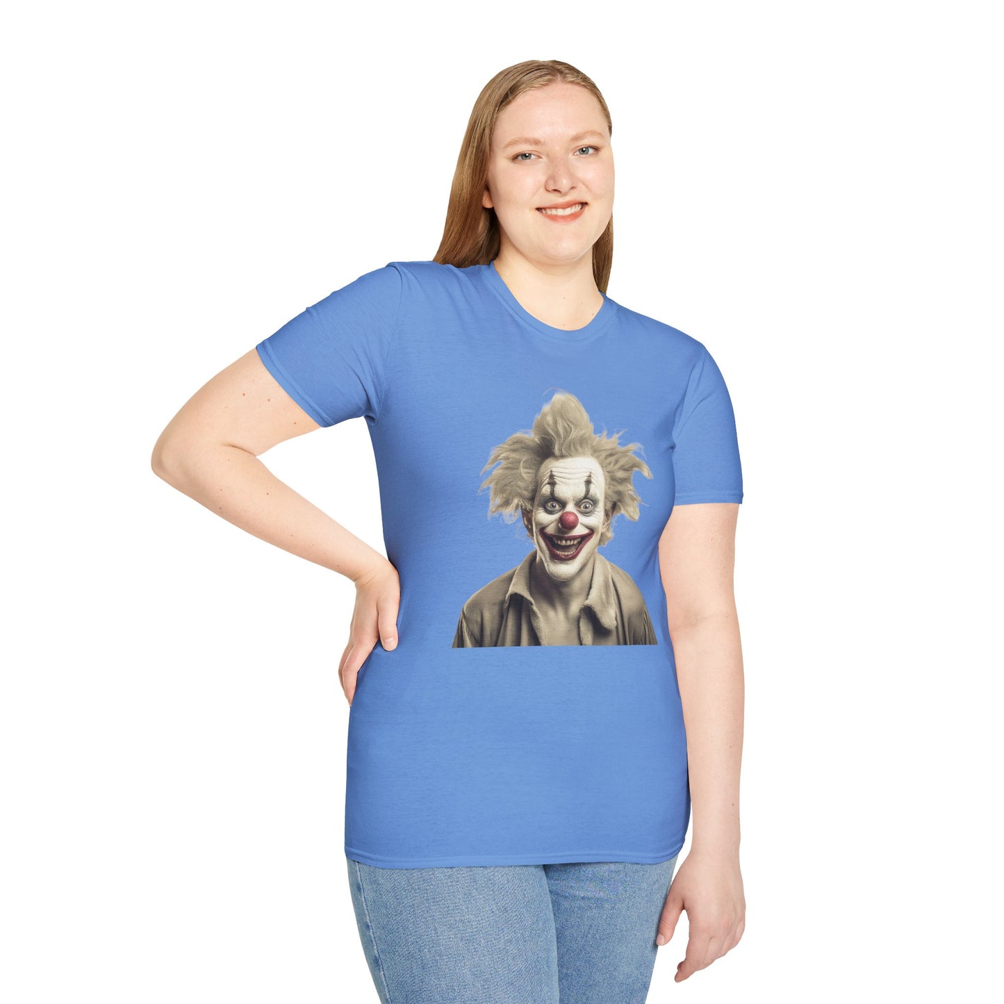 Clown Shirt, T Shirt with Clown, Funny Man Shirt, Tee Shirt with Funny Man, Circus Shirt, Shirt with Circus, Scary Man Shirt, Shirt with Scary Man