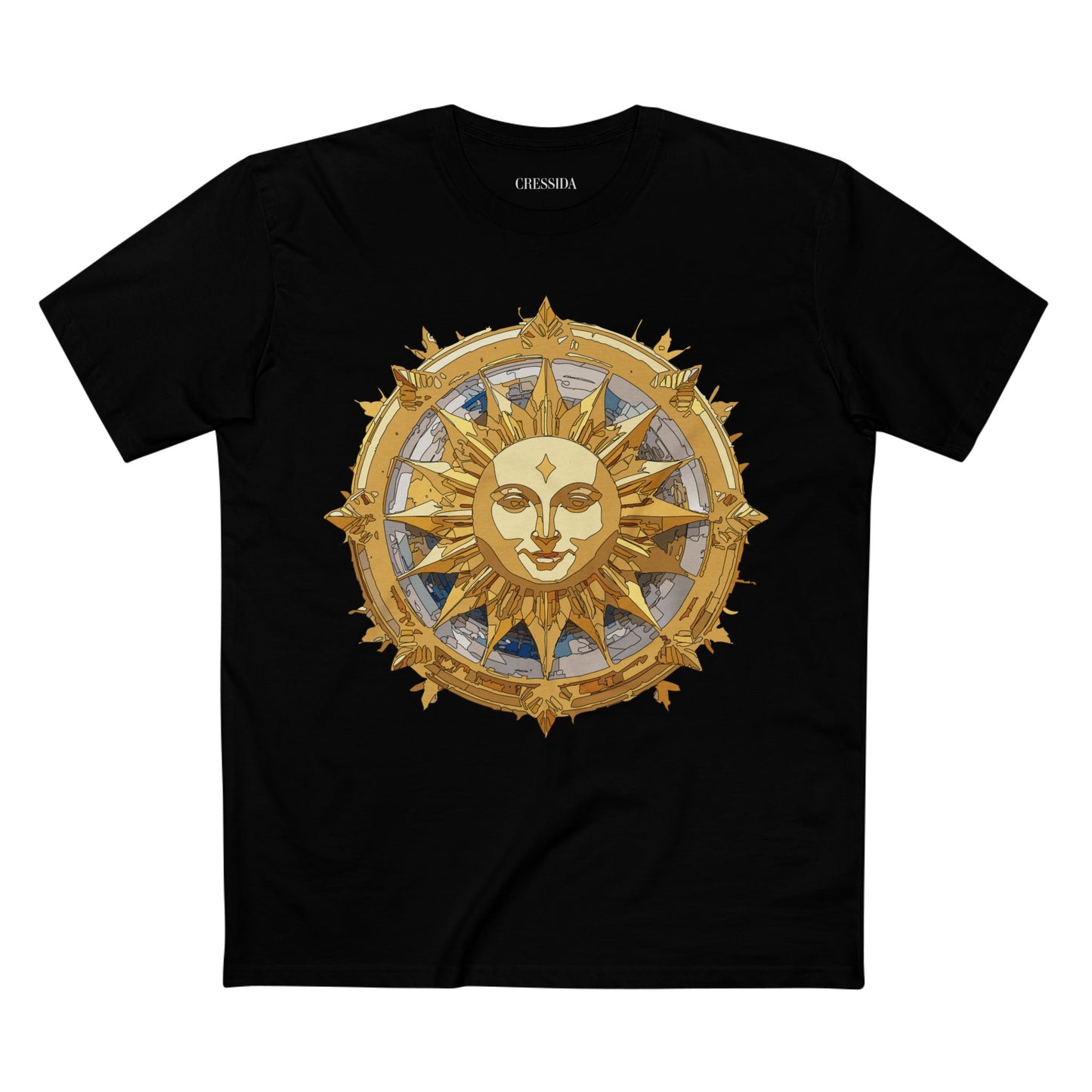 Sun Shirt, Shirt with Sun, Tee Shirt with Gold Sun