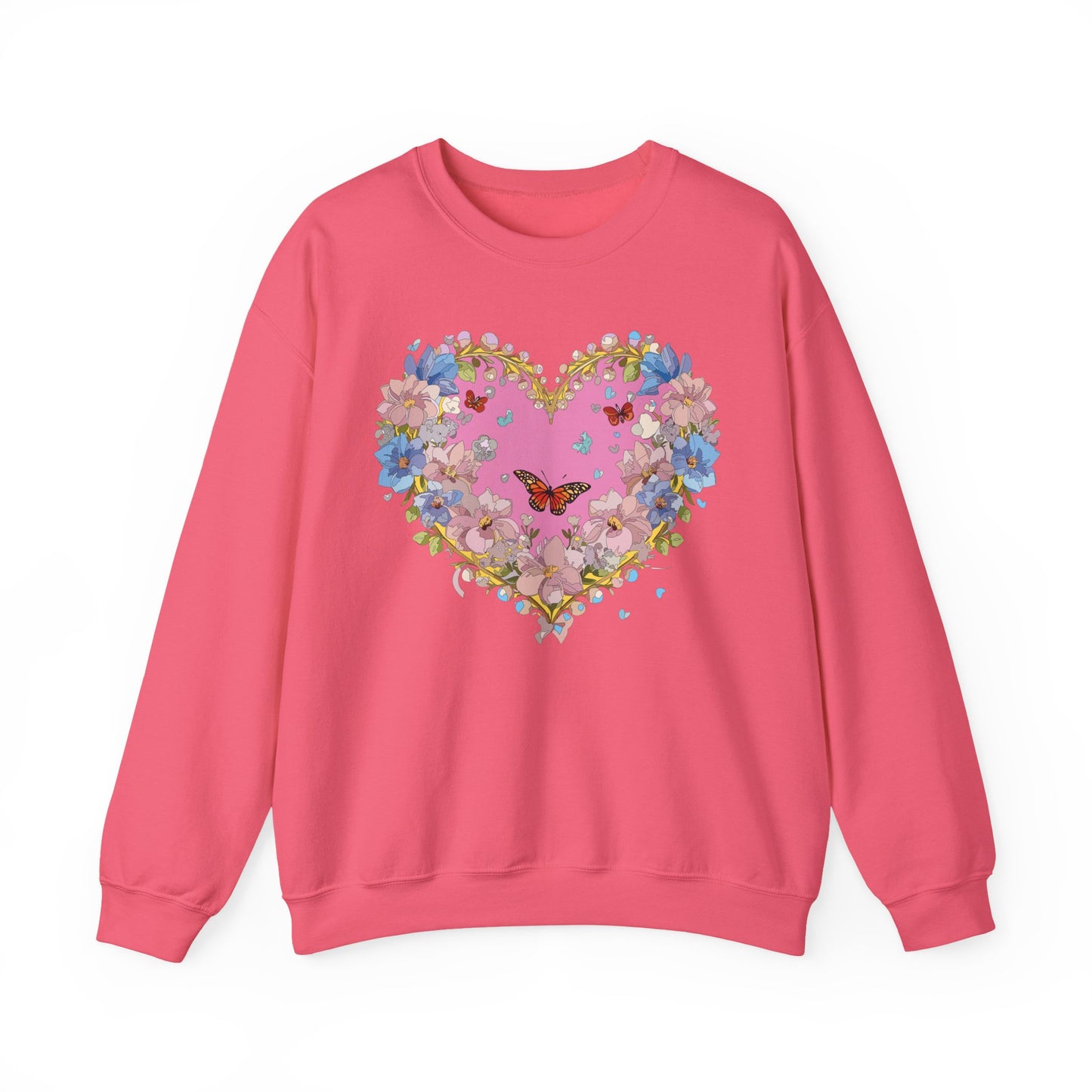 Floral Heart Sweatshirt, Floral Love Sweatshirt, Valentine's Day Sweatshirt, Heart Floral Sweatshirt