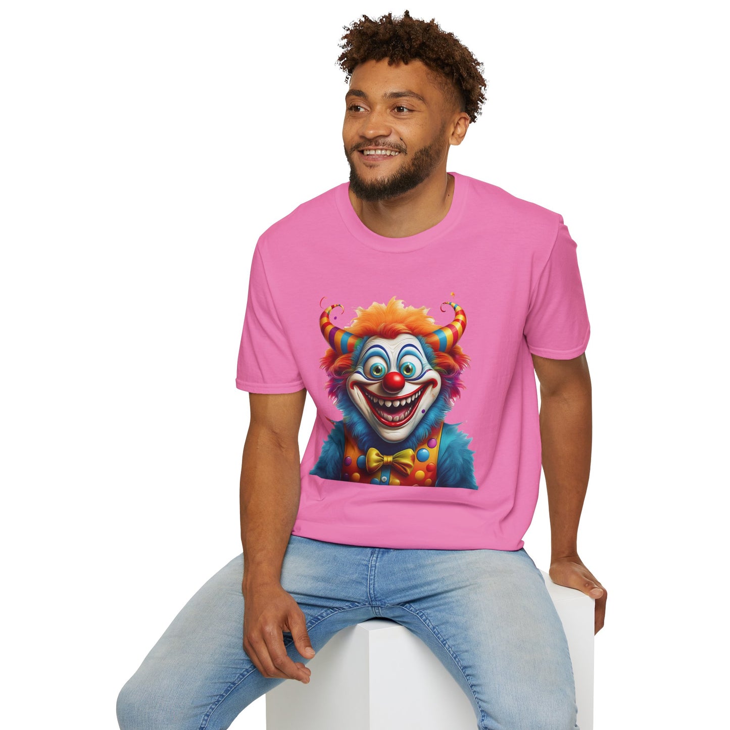 Clown Shirt, T Shirt with Clown, Funny Man Shirt, Tee Shirt with Funny Man, Circus Shirt, Shirt with Circus, Scary Man Shirt, Shirt with Scary Man