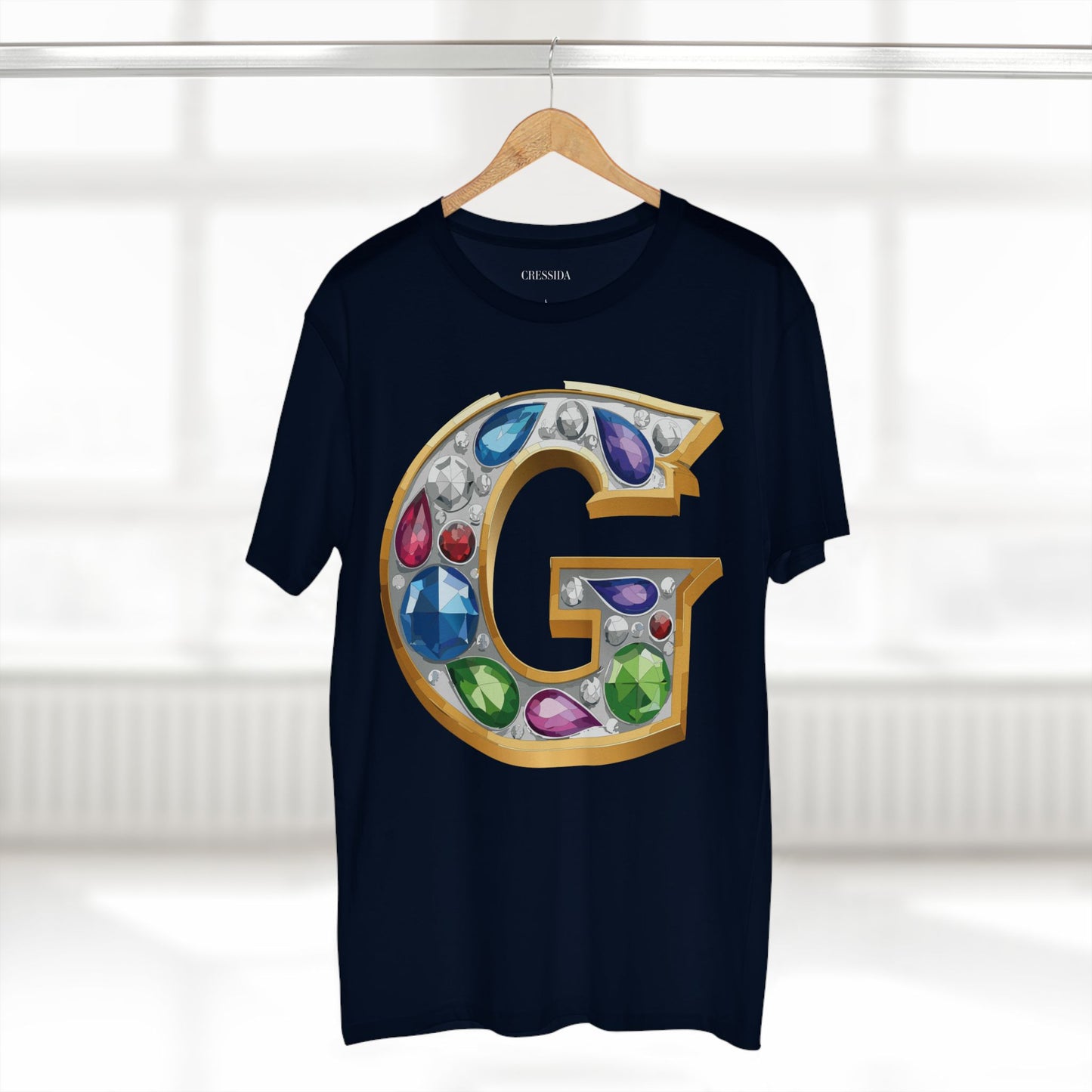 Letter Shirt, Shirt with Letters, Tee Shirt with Gold Letters