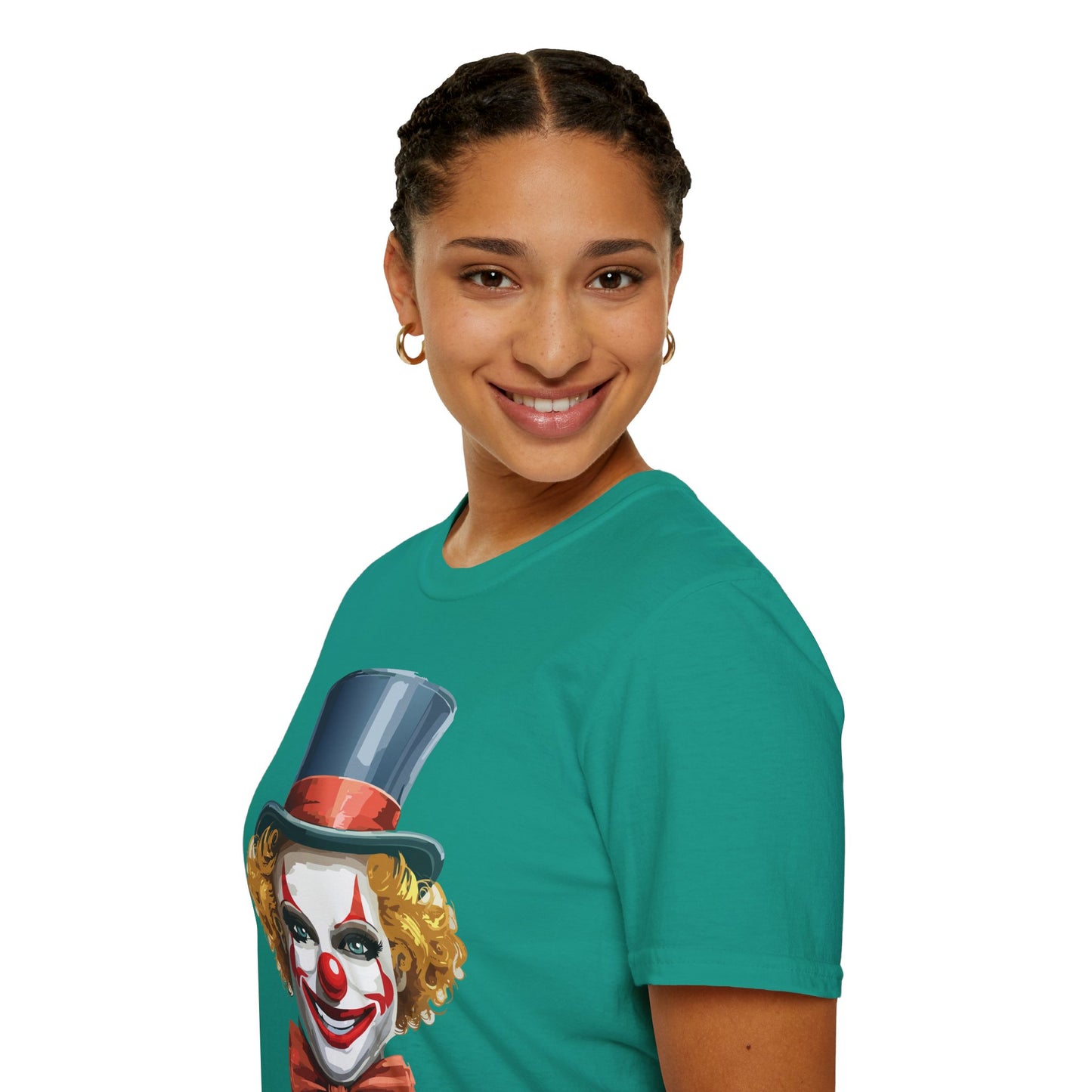 Clown Shirt, T Shirt with Clown, Funny Man Shirt, Tee Shirt with Funny Man, Circus Shirt, Shirt with Circus, Scary Man Shirt, Shirt with Scary Man