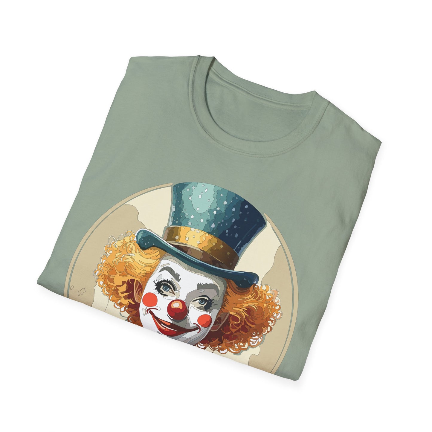 Clown Shirt, T Shirt with Clown, Funny Man Shirt, Tee Shirt with Funny Man, Circus Shirt, Shirt with Circus, Scary Man Shirt, Shirt with Scary Man