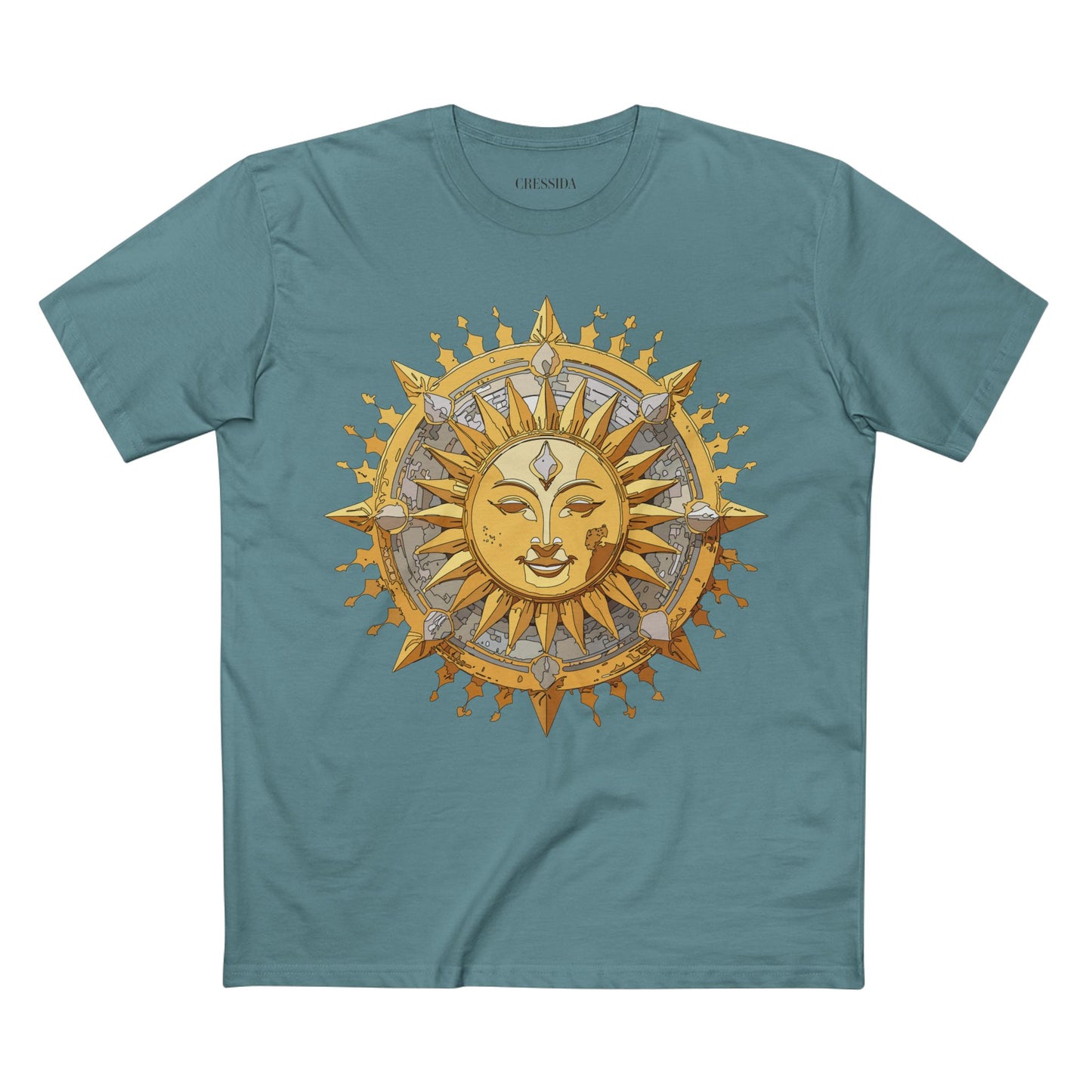 Sun Shirt, Shirt with Sun, Tee Shirt with Gold Sun