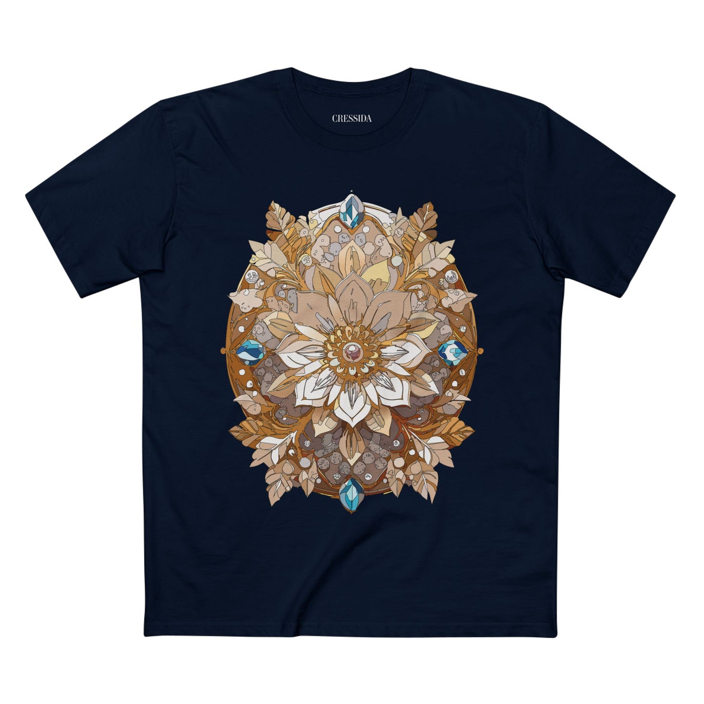 Floral Shirt, Shirt with Flower, Tee Shirt with Antique Flower