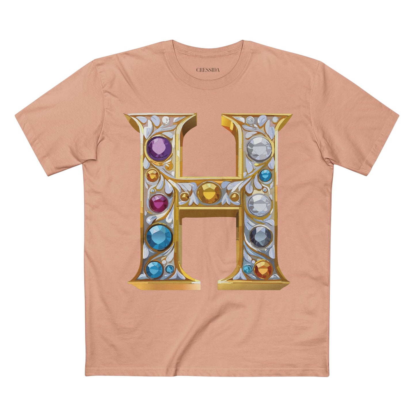 Letter Shirt, Shirt with Letters, Tee Shirt with Gold Letters