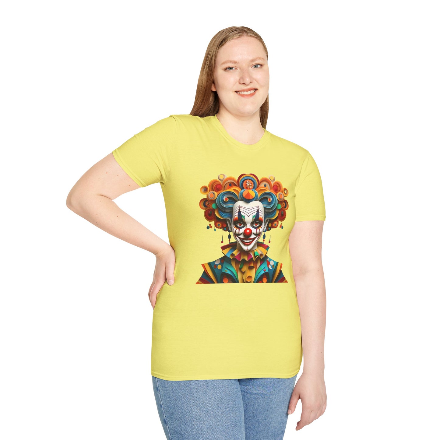 Clown Shirt, T Shirt with Clown, Funny Man Shirt, Tee Shirt with Funny Man, Circus Shirt, Shirt with Circus, Scary Man Shirt, Shirt with Scary Man