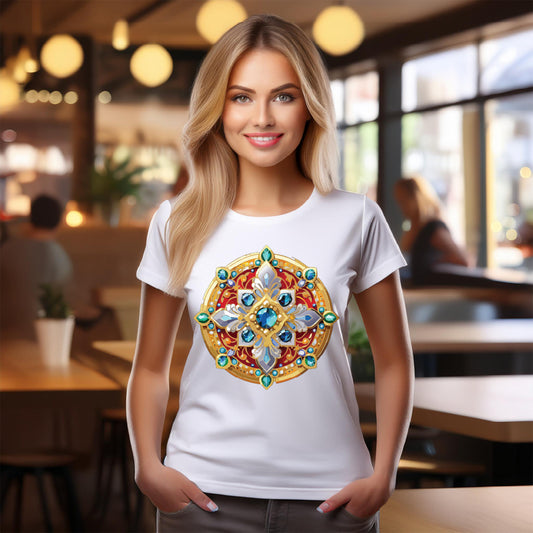 Medallion Shirt, Shirt with Medallion, Tee Shirt with Medal