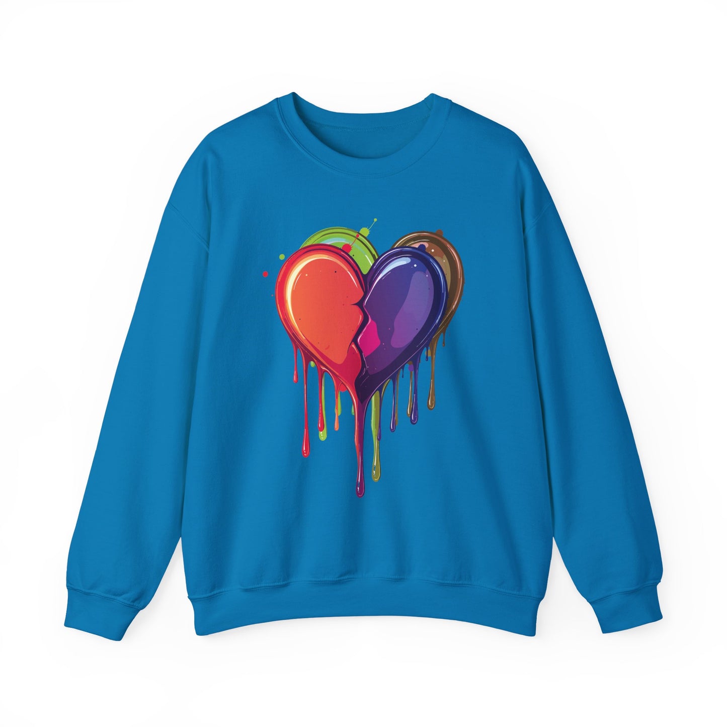Double Bleeding Heart Sweatshirt, Big Heart Sweatshirt, Love Sweatshirt, Valentine's Day Sweatshirt, Heart Sweatshirt 119