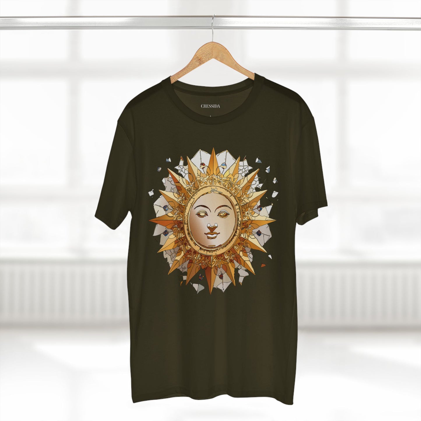Sun Shirt, Shirt with Sun, Tee Shirt with Gold Sun
