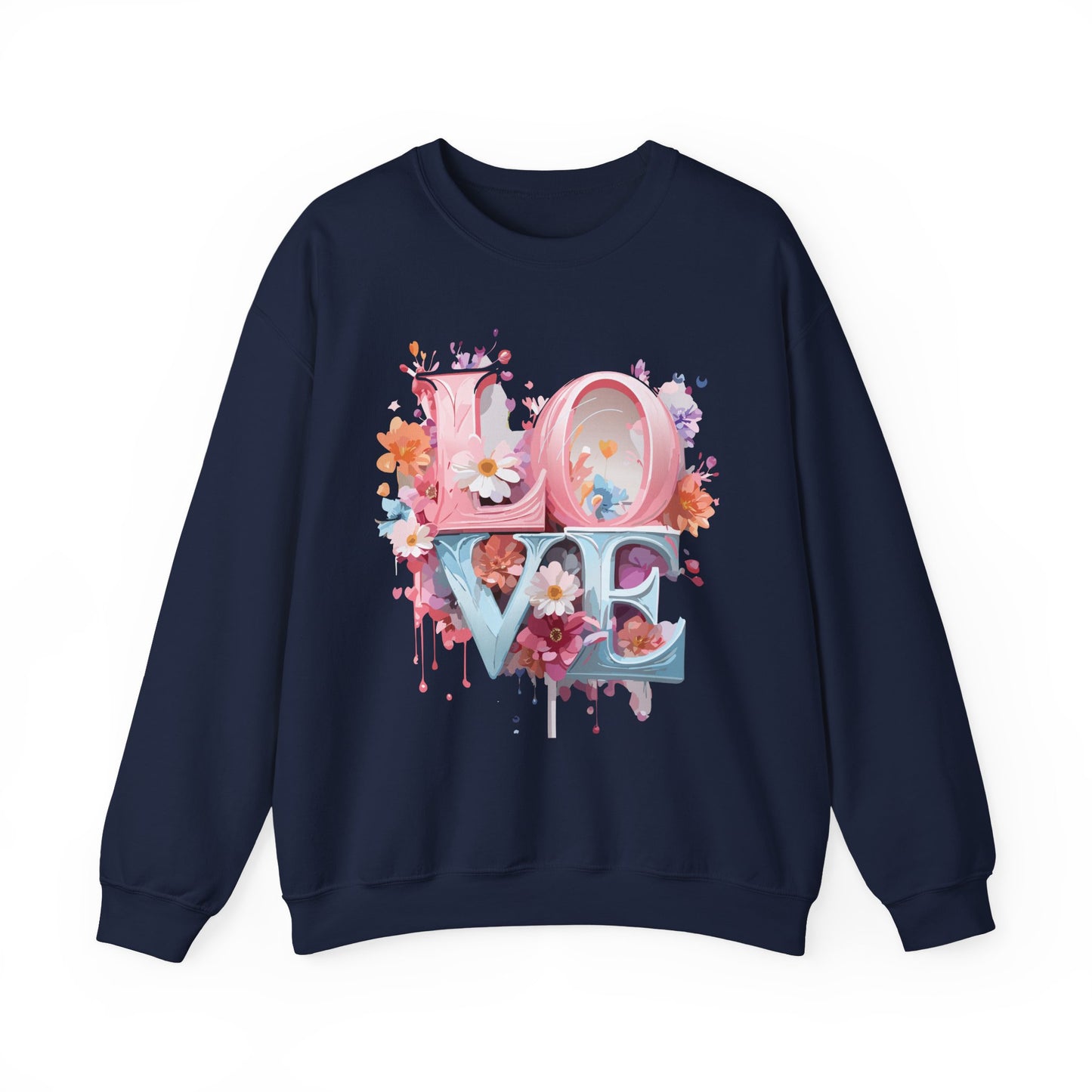 Floral Love Sweatshirt, Valentine's Day Sweatshirt, Love Flower Sweatshirt
