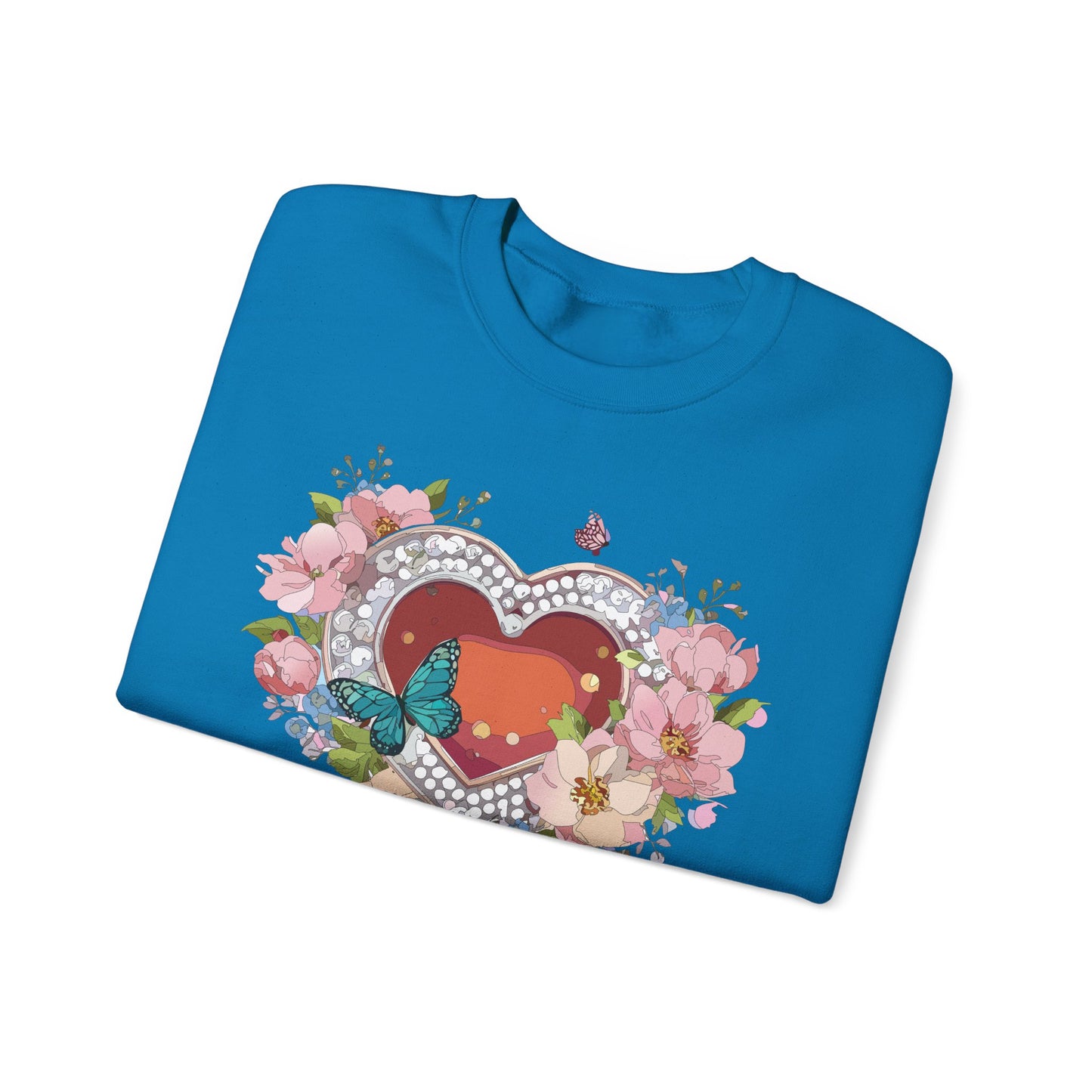 Floral Heart Sweatshirt, Floral Love Sweatshirt, Valentine's Day Sweatshirt, Heart Floral Sweatshirt