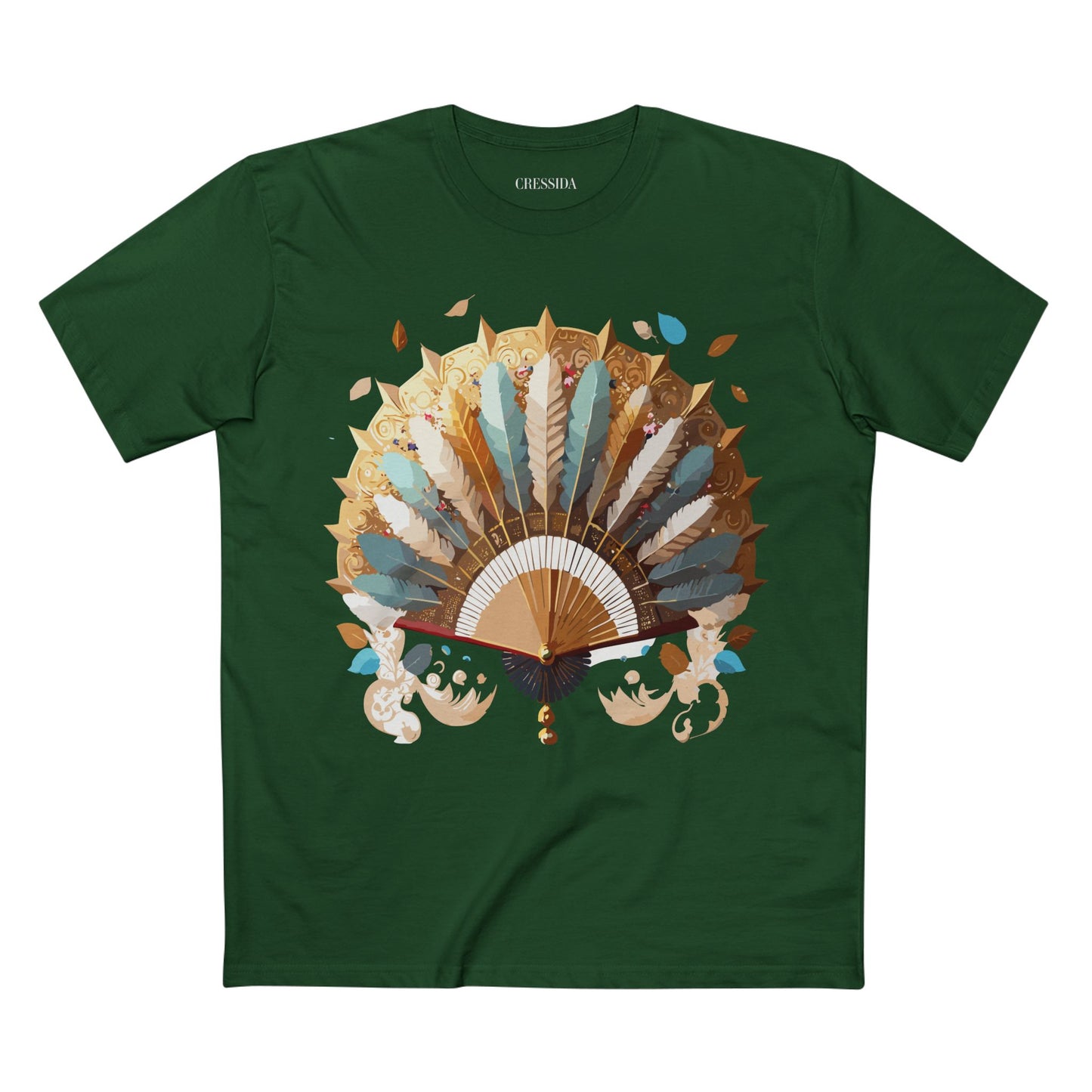 Fan shirt, Shirt with Fan, Tee Shirt with Antique Fan