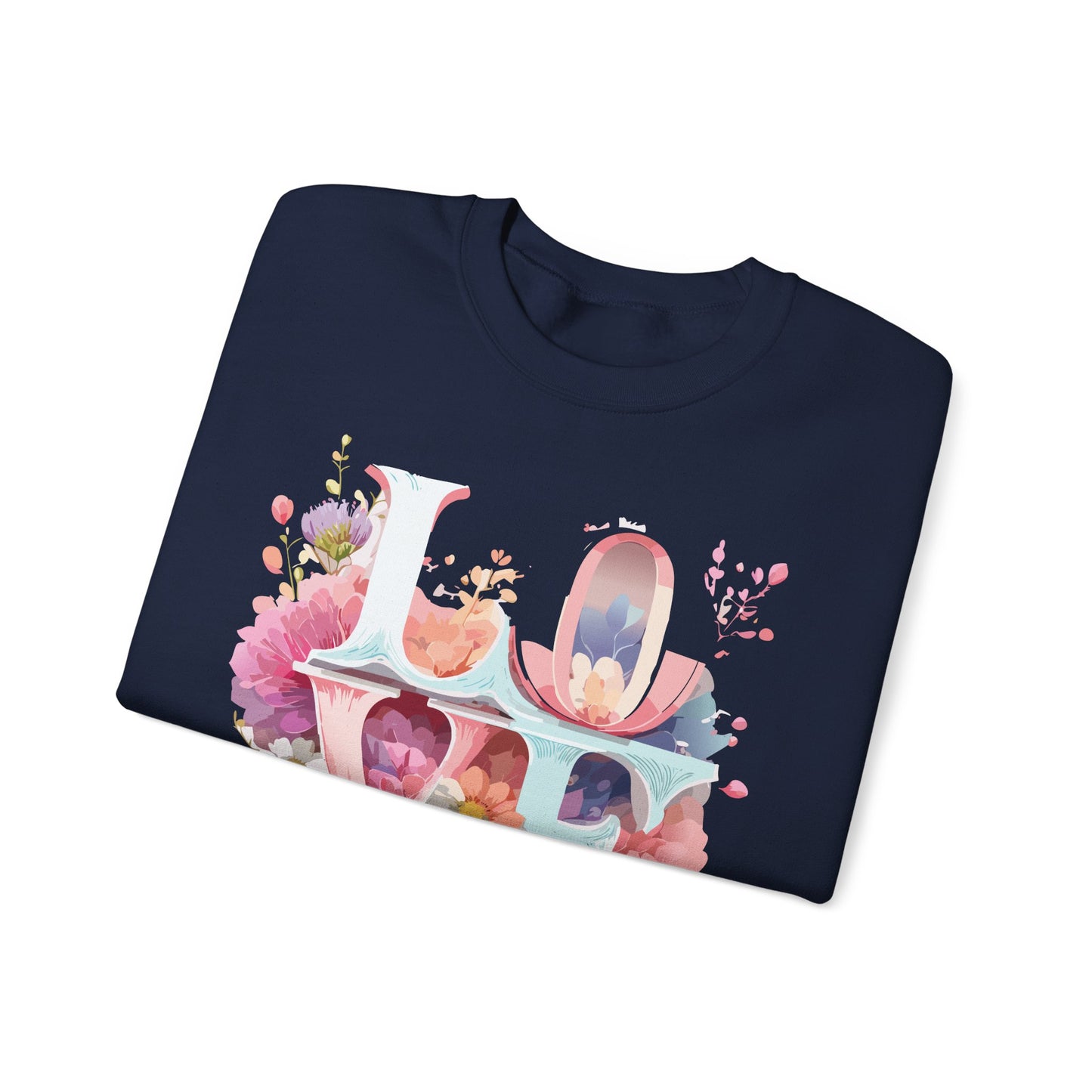 Floral Love Sweatshirt, Valentine's Day Sweatshirt, Love Flower Sweatshirt