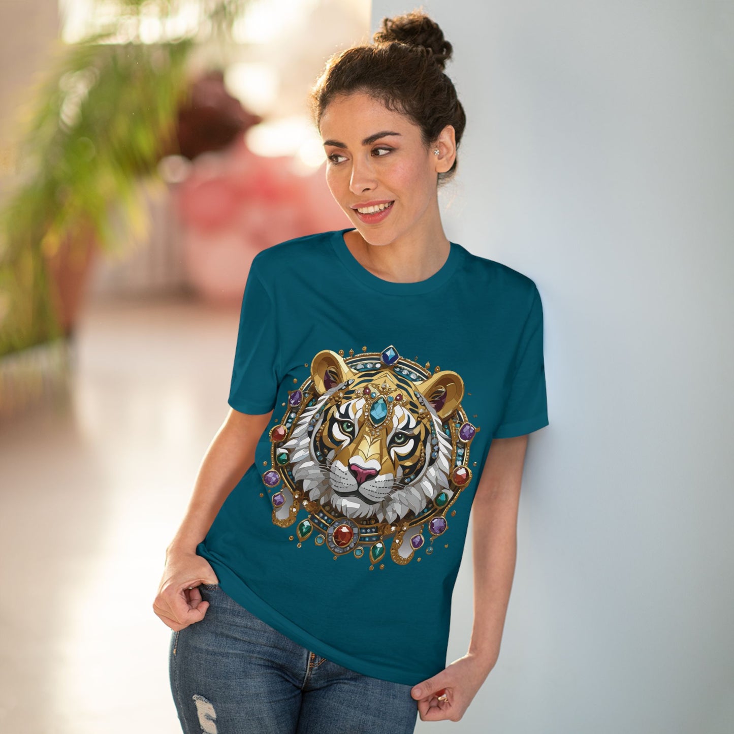 Organic T-shirt with Animals - Tiger