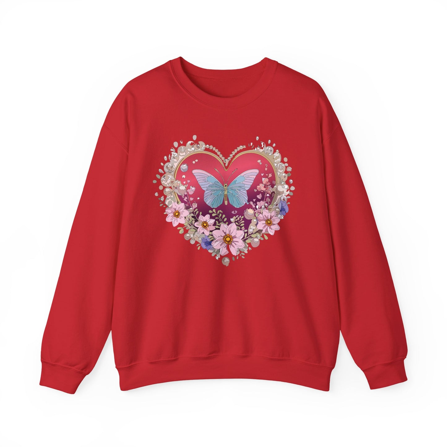 Floral Heart Sweatshirt, Floral Love Sweatshirt, Valentine's Day Sweatshirt, Heart Floral Sweatshirt