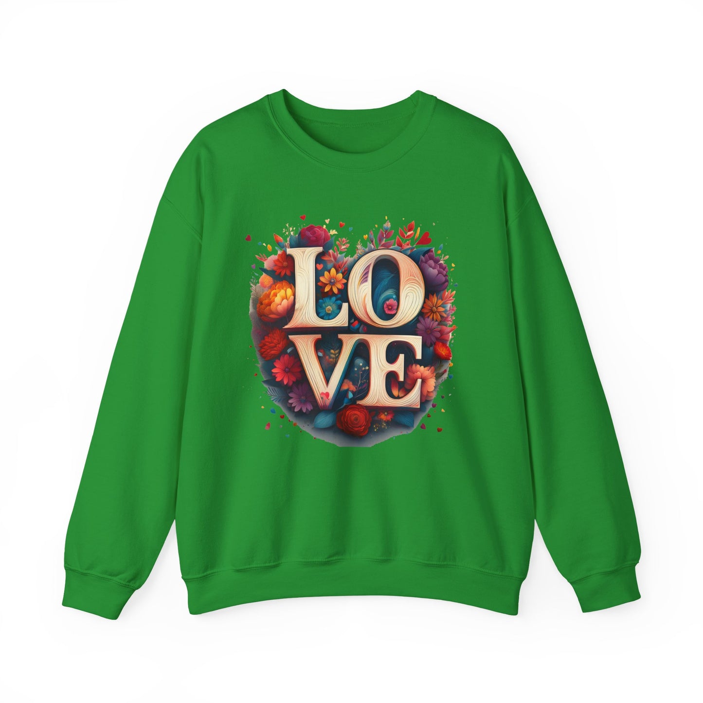 Floral Love Sweatshirt, Valentine's Day Sweatshirt, Love Flower Sweatshirt