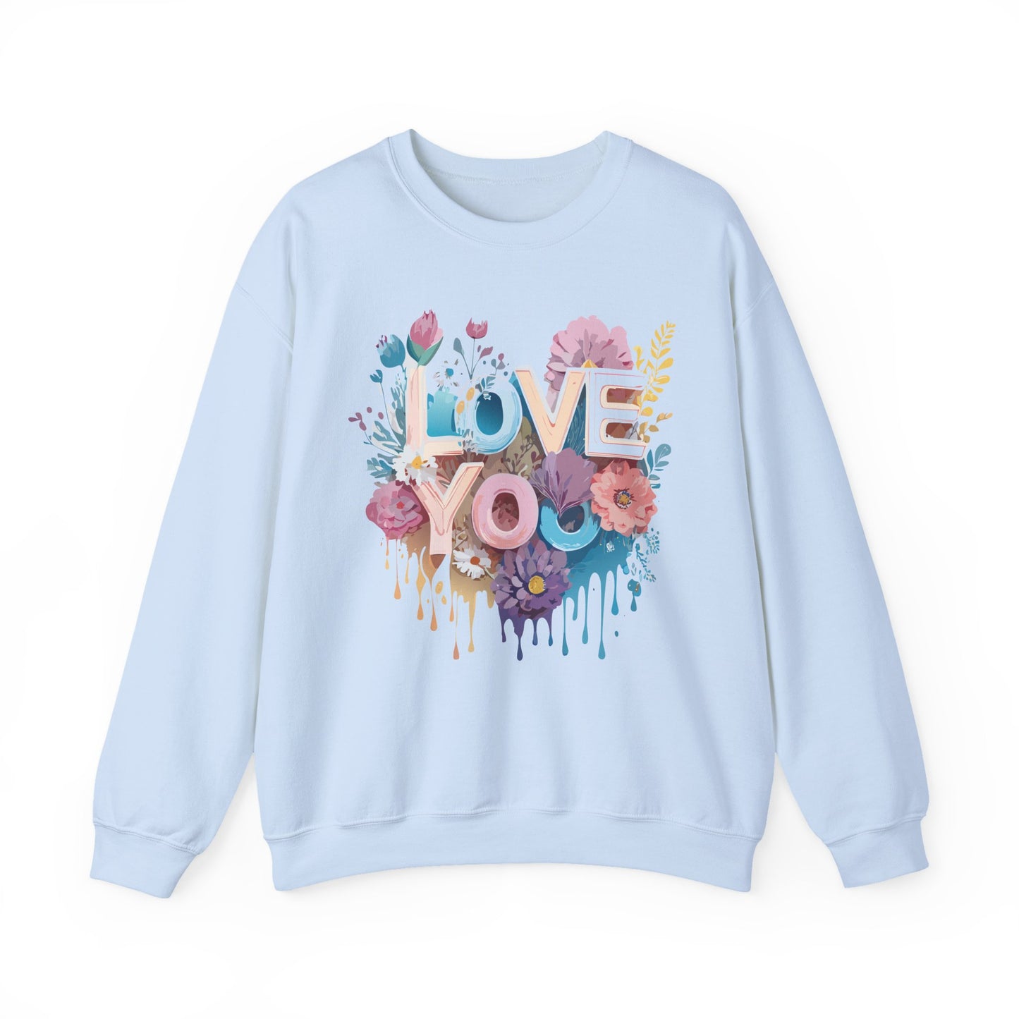 Floral Love Sweatshirt, Valentine's Day Sweatshirt, Love Flower Sweatshirt