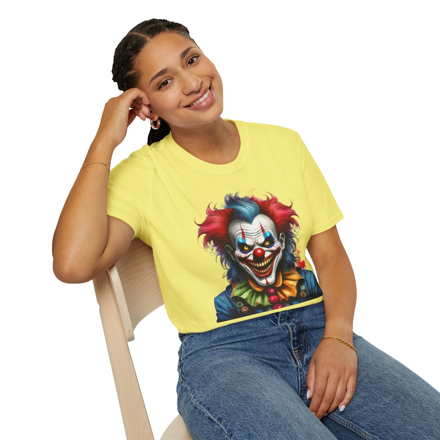 Clown Shirt, T Shirt with Clown, Funny Man Shirt, Tee Shirt with Funny Man, Circus Shirt, Shirt with Circus, Scary Man Shirt, Shirt with Scary Man