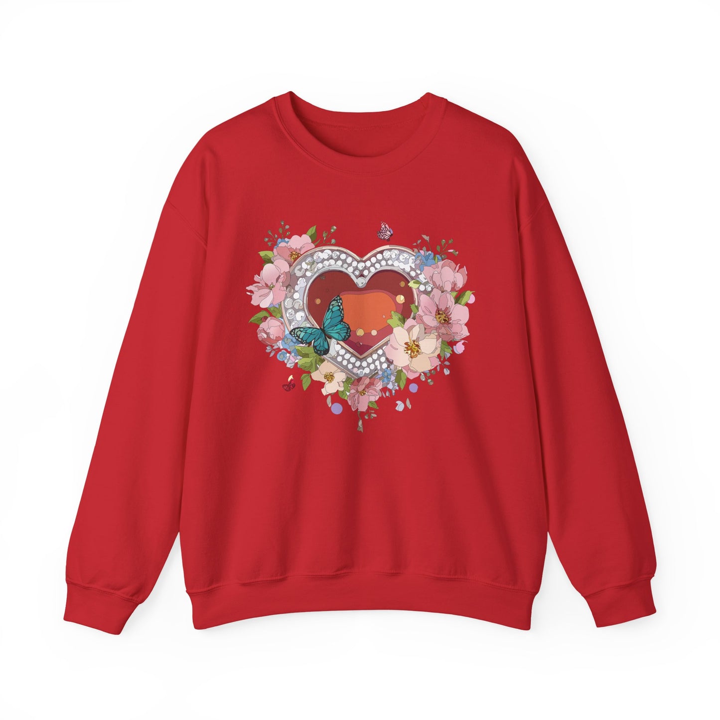 Floral Heart Sweatshirt, Floral Love Sweatshirt, Valentine's Day Sweatshirt, Heart Floral Sweatshirt