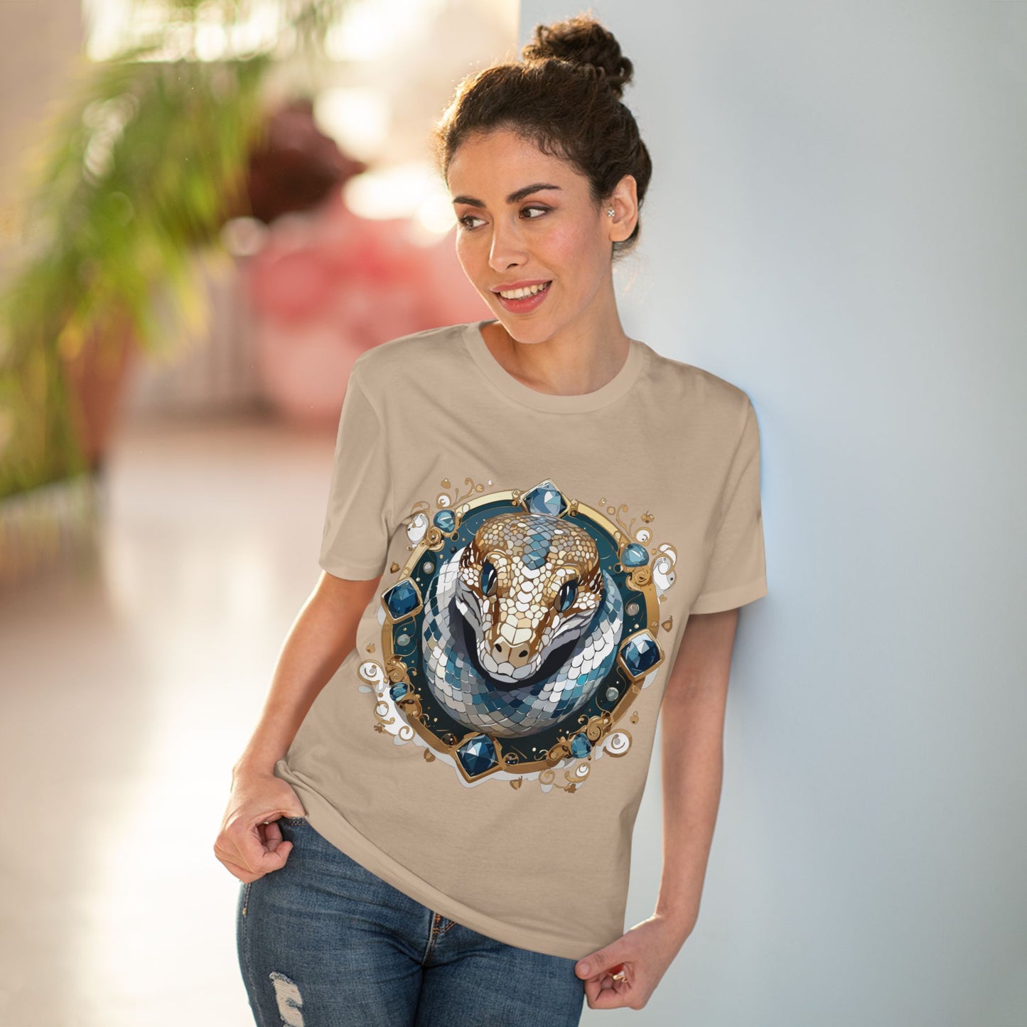 Organic T-shirt with Animals - Python