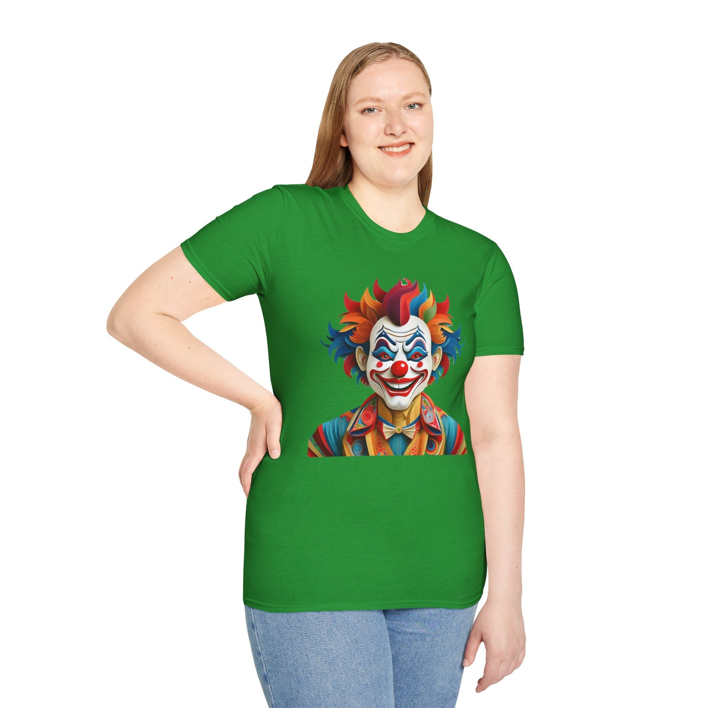 Clown Shirt, T Shirt with Clown, Funny Man Shirt, Tee Shirt with Funny Man, Circus Shirt, Shirt with Circus, Scary Man Shirt, Shirt with Scary Man
