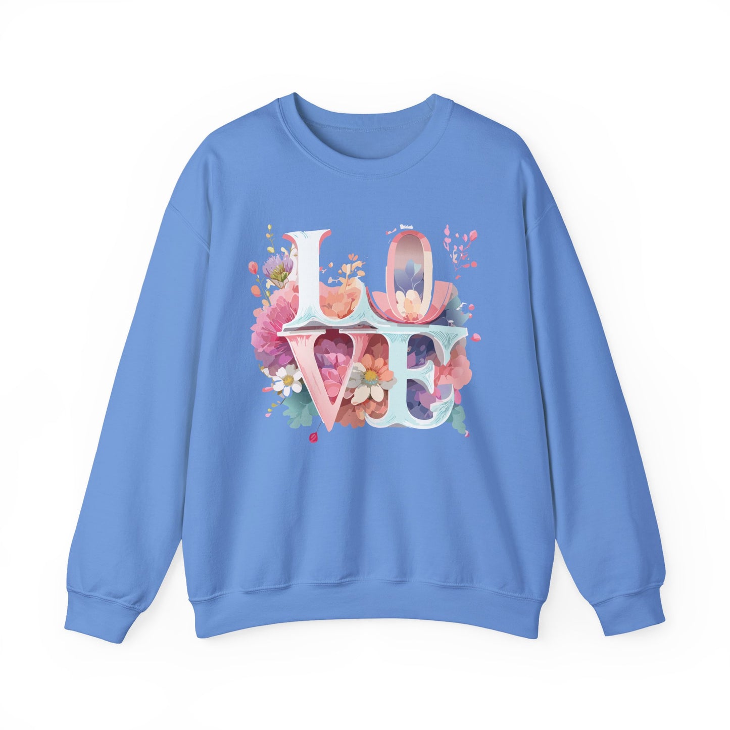 Floral Love Sweatshirt, Valentine's Day Sweatshirt, Love Flower Sweatshirt
