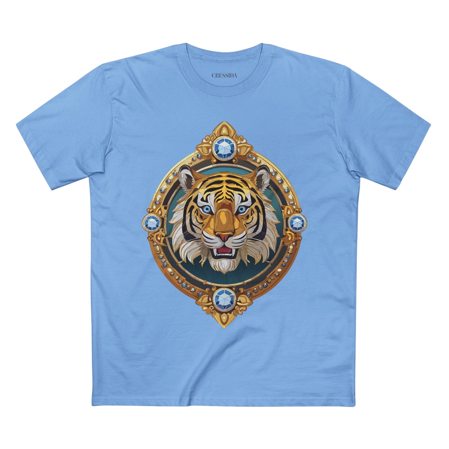 Unisex Premium Cotton Tee Shirt With Antique Animal Medallion Design