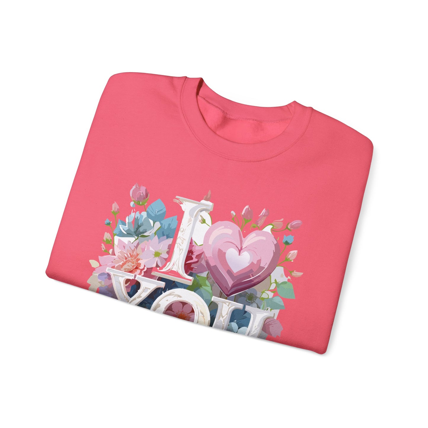 Floral Love Sweatshirt, Valentine's Day Sweatshirt, Love Flower Sweatshirt