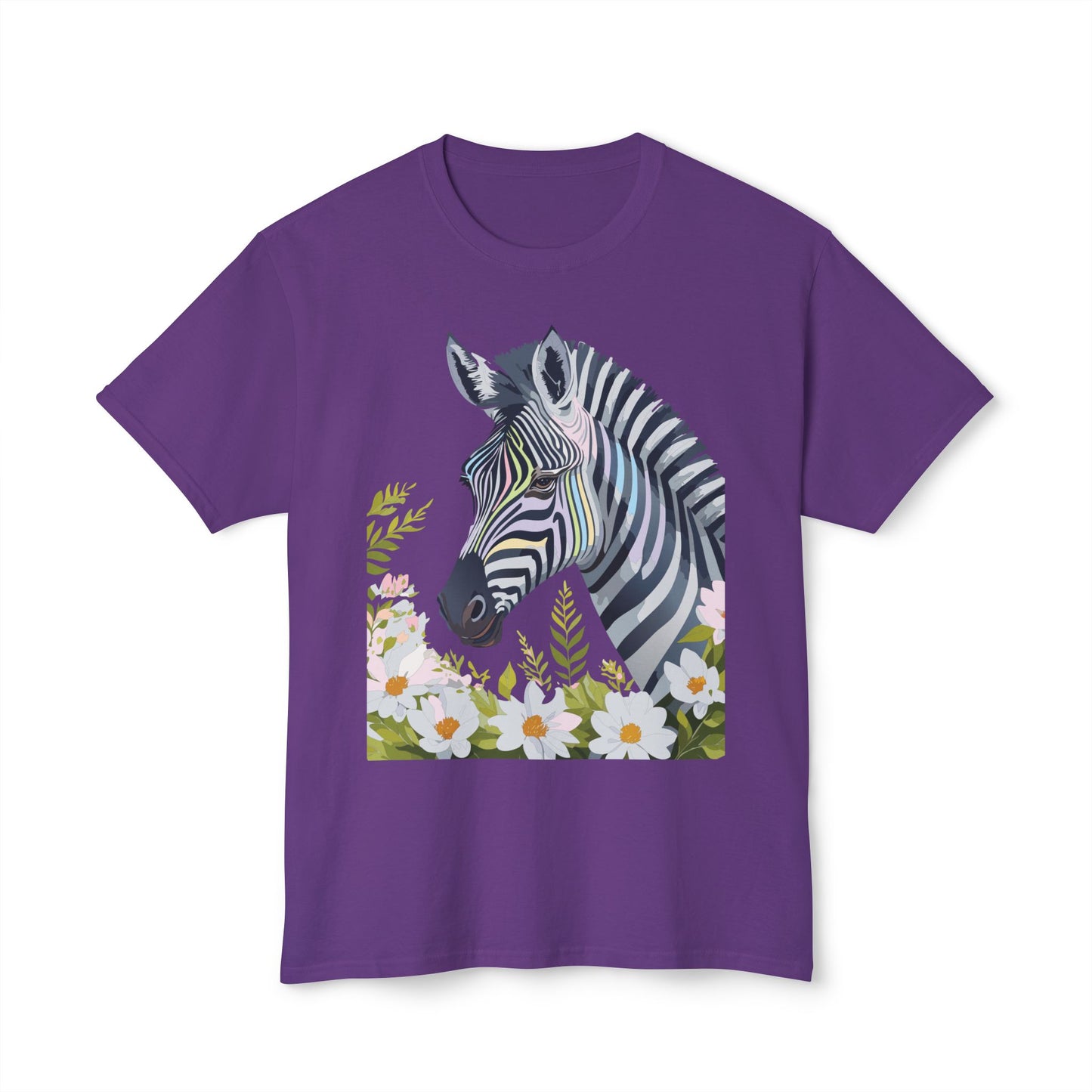 Zebra T-Shirt, Vintage Zebra Tee, Floral Tees, Zebra Art Design Shirt, Tee Shirt with Zebra 7