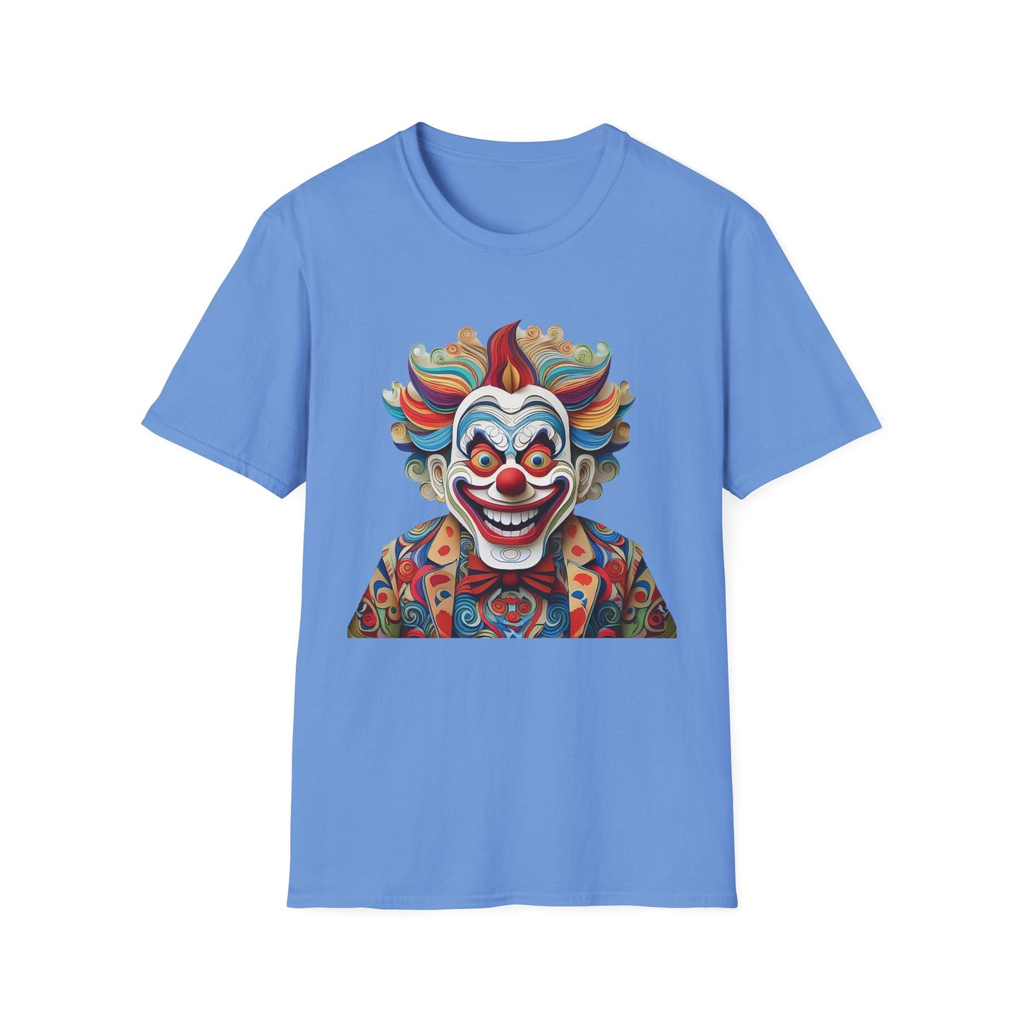 Clown Shirt, T Shirt with Clown, Funny Man Shirt, Tee Shirt with Funny Man, Circus Shirt, Shirt with Circus, Scary Man Shirt, Shirt with Scary Man