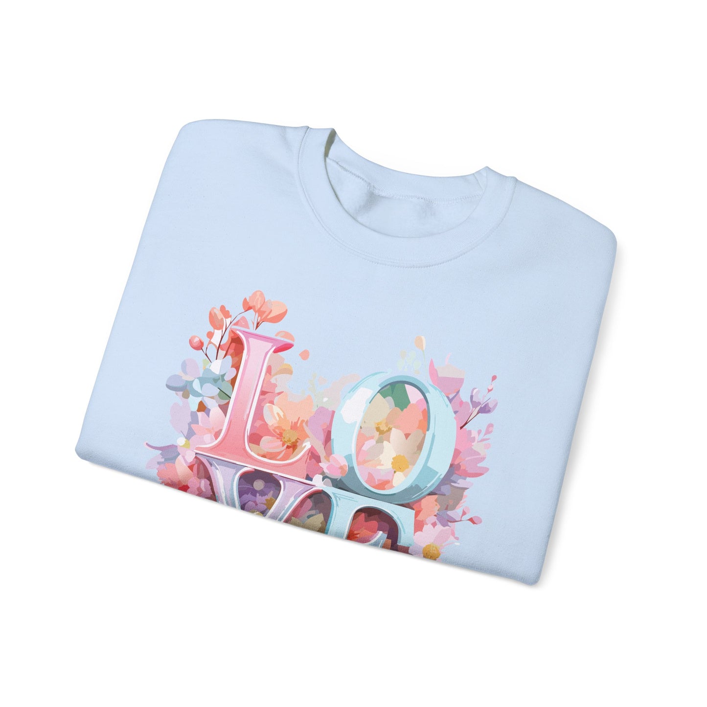 Floral Love Sweatshirt, Valentine's Day Sweatshirt, Love Flower Sweatshirt