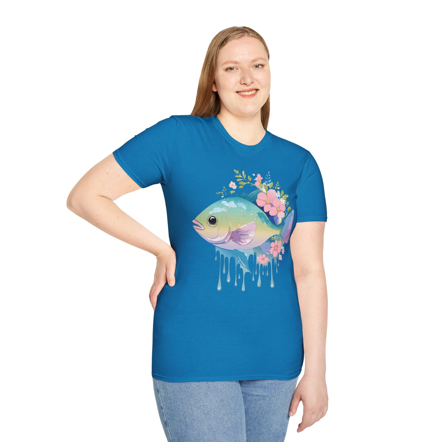 Fish Art Design Shirt, T Shirt with Fish, Graphic Shirt, Tee Shirt with Graphic Design, Shirt with Fish Graphic Art