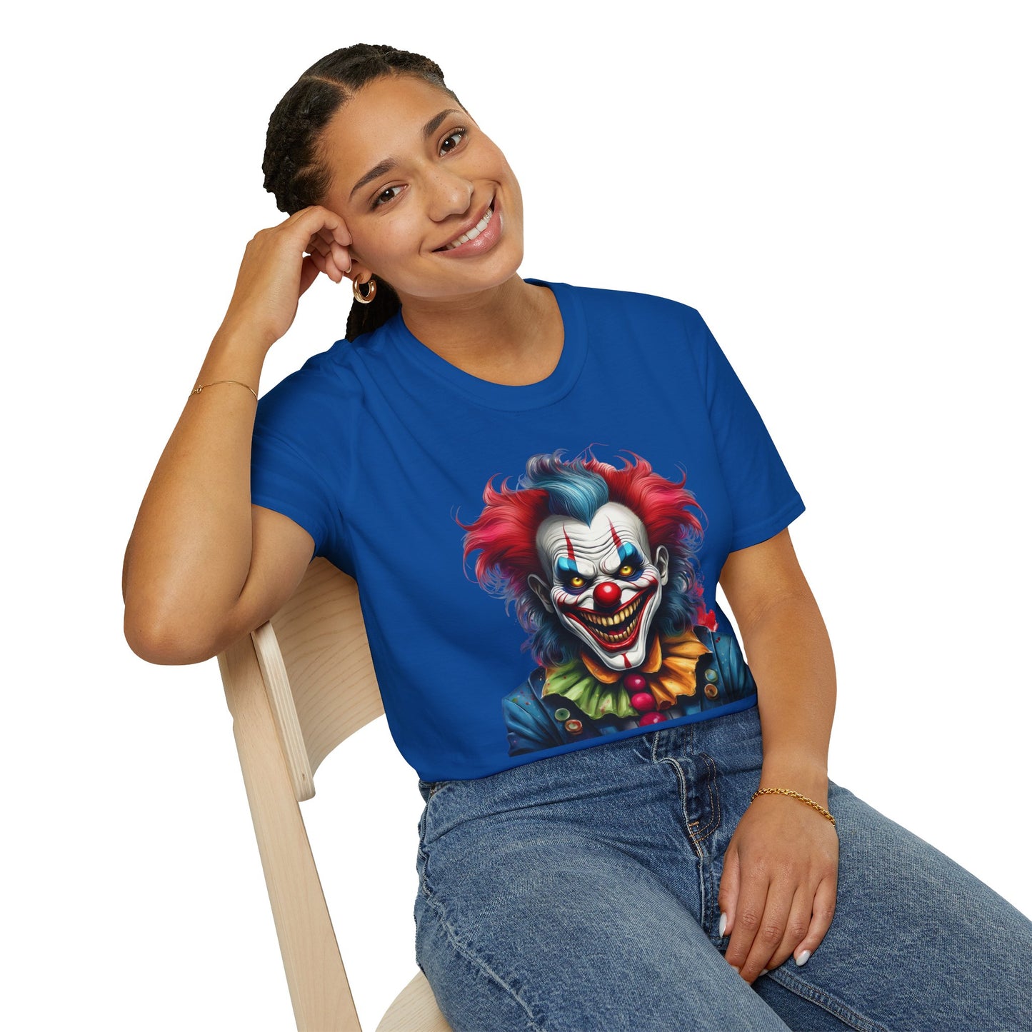 Clown Shirt, T Shirt with Clown, Funny Man Shirt, Tee Shirt with Funny Man, Circus Shirt, Shirt with Circus, Scary Man Shirt, Shirt with Scary Man