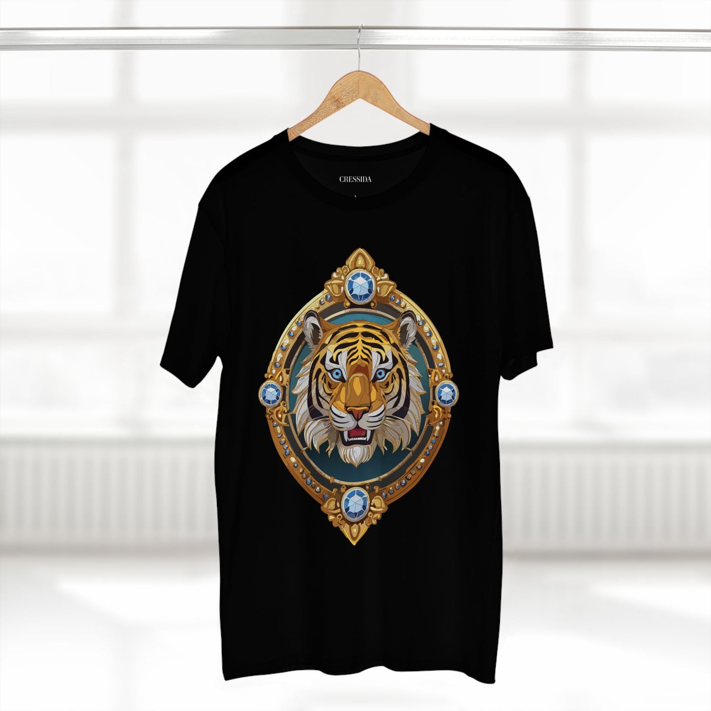 Unisex Premium Cotton Tee Shirt With Antique Animal Medallion Design