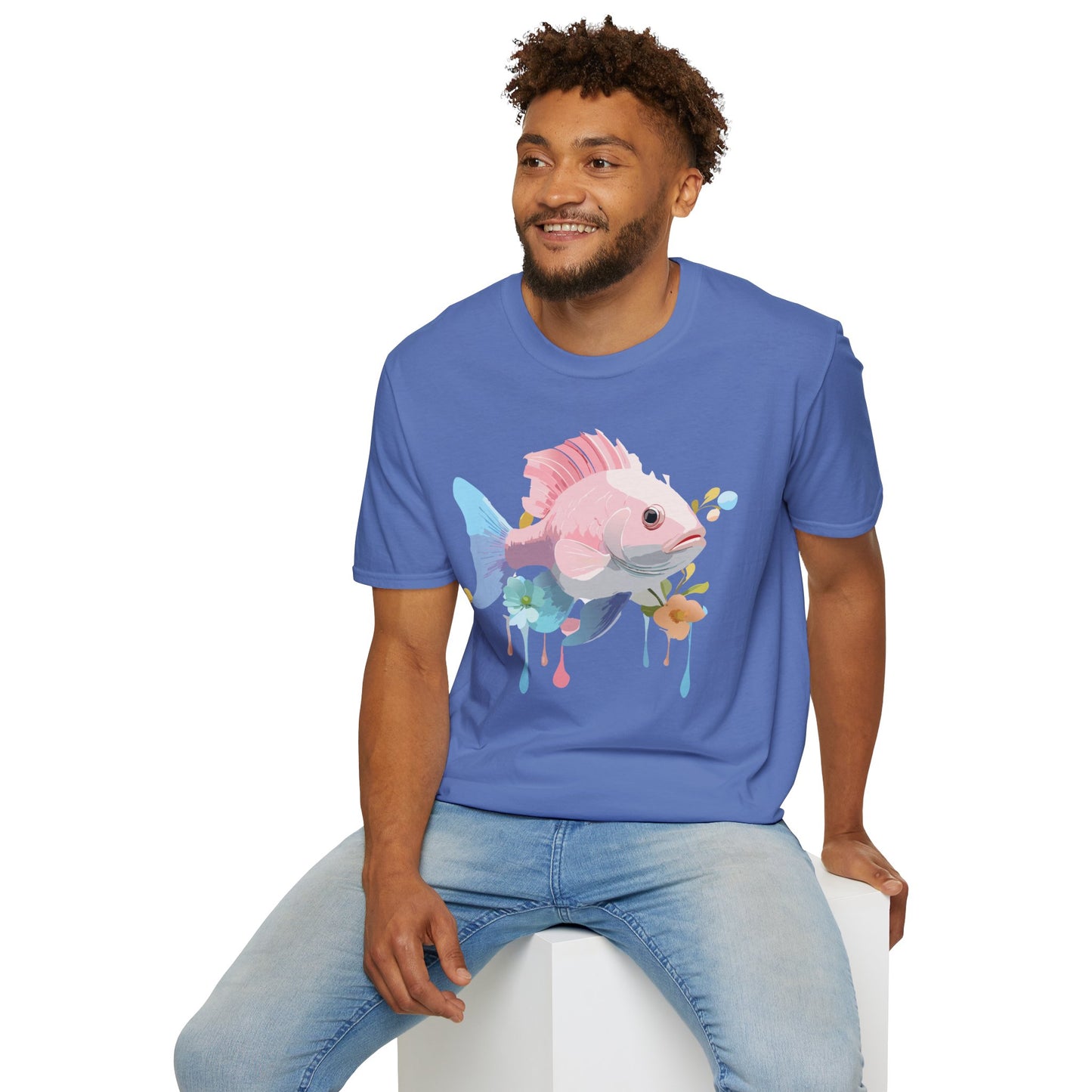 Fish Art Design Shirt, T Shirt with Fish, Graphic Shirt, Tee Shirt with Graphic Design, Shirt with Fish Graphic Art