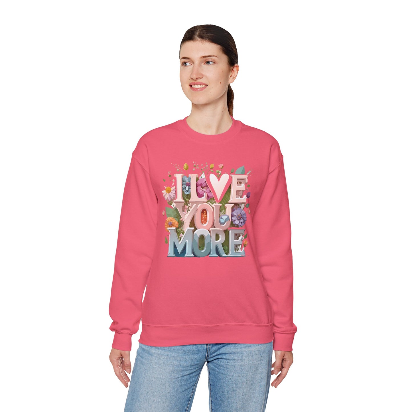 Floral Love Sweatshirt, Valentine's Day Sweatshirt, Love Flower Sweatshirt