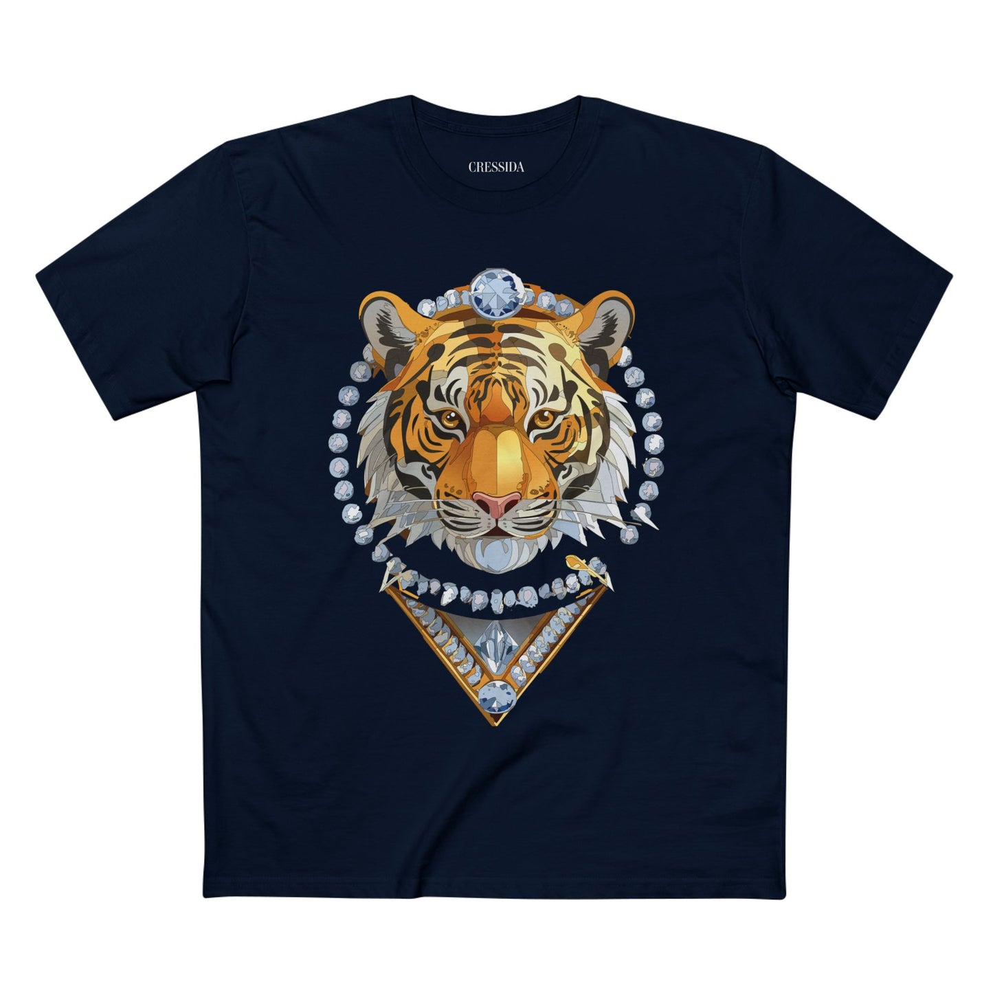 Unisex Premium Cotton Tee Shirt Featuring Antique Animal Medallion Art
