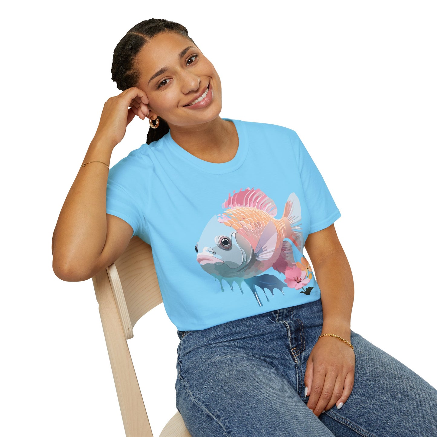 Copy of Fish Art Design Shirt, T Shirt with Fish, Graphic Shirt, Tee Shirt with Graphic Design, Shirt with Fish Graphic Art