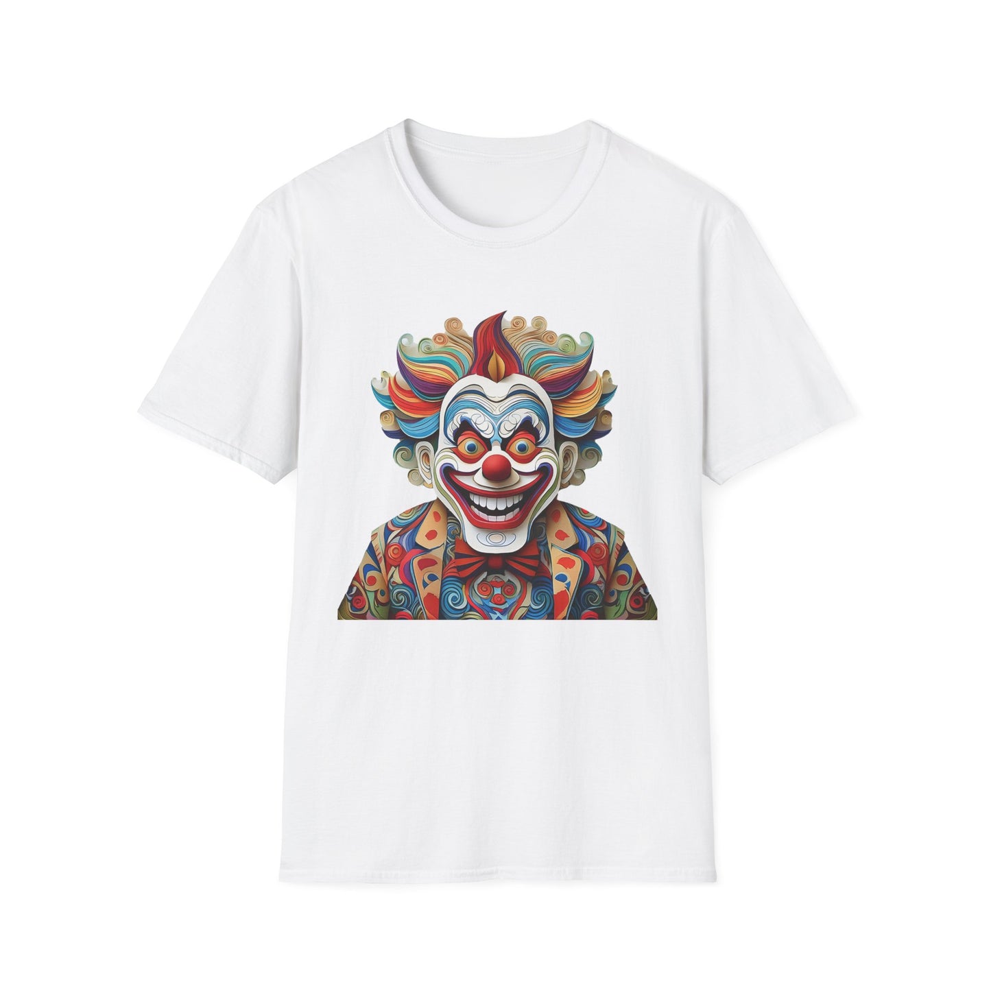 Clown Shirt, T Shirt with Clown, Funny Man Shirt, Tee Shirt with Funny Man, Circus Shirt, Shirt with Circus, Scary Man Shirt, Shirt with Scary Man
