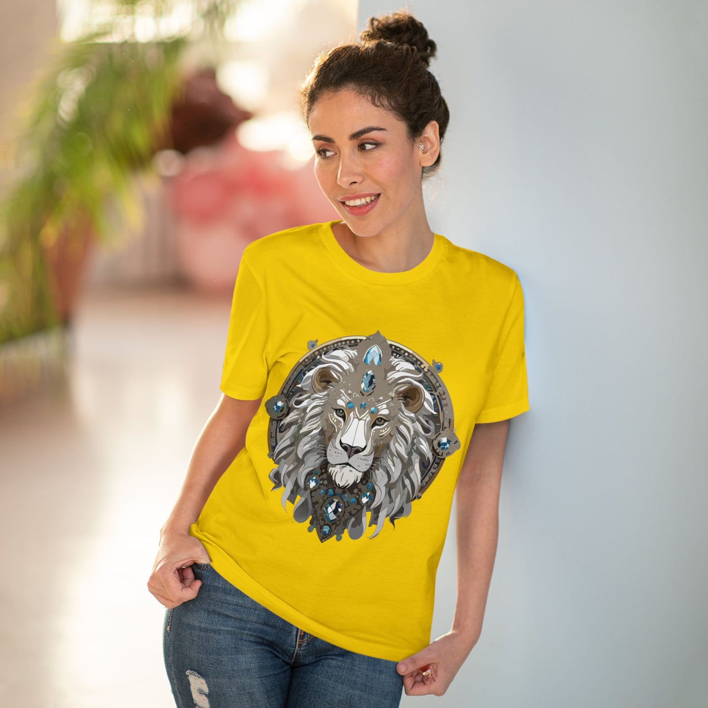 Organic T-shirt with Animals - Lion