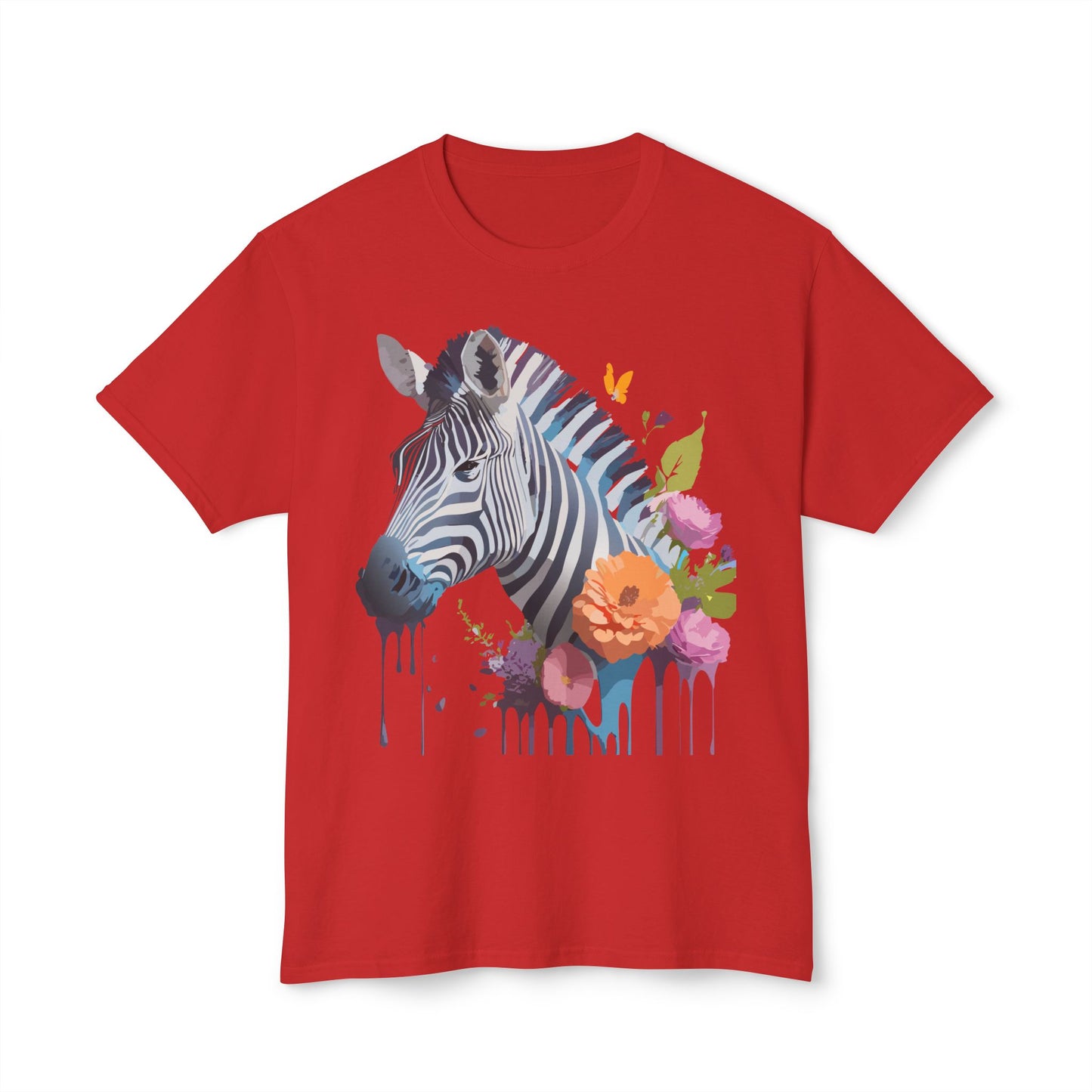 Zebra T-Shirt, Vintage Zebra Tee, Floral Tees, Zebra Art Design Shirt, Tee Shirt with Zebra 9